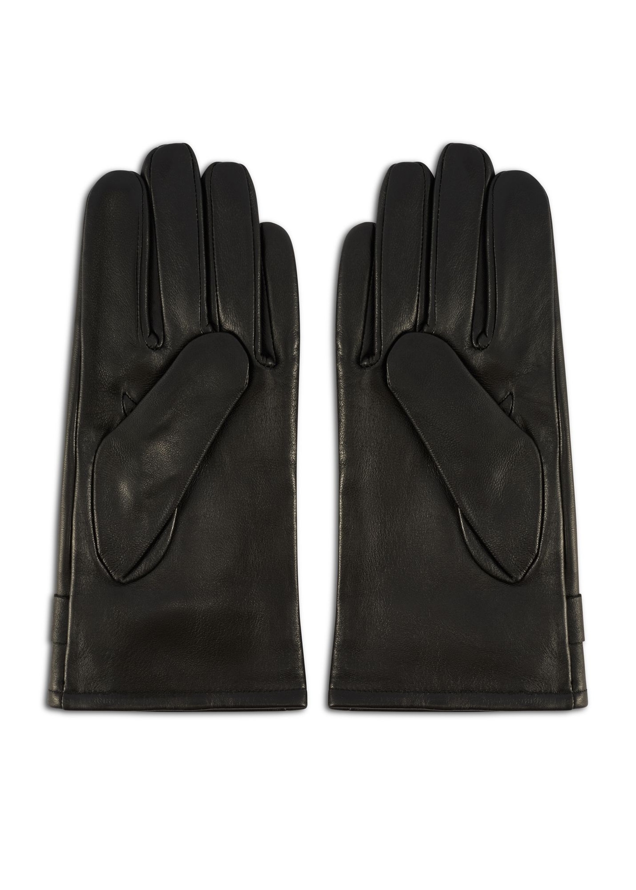 Men's leather adjustable gloves REKMS-0022A-99(Z26), product view from the front and back on a white background.