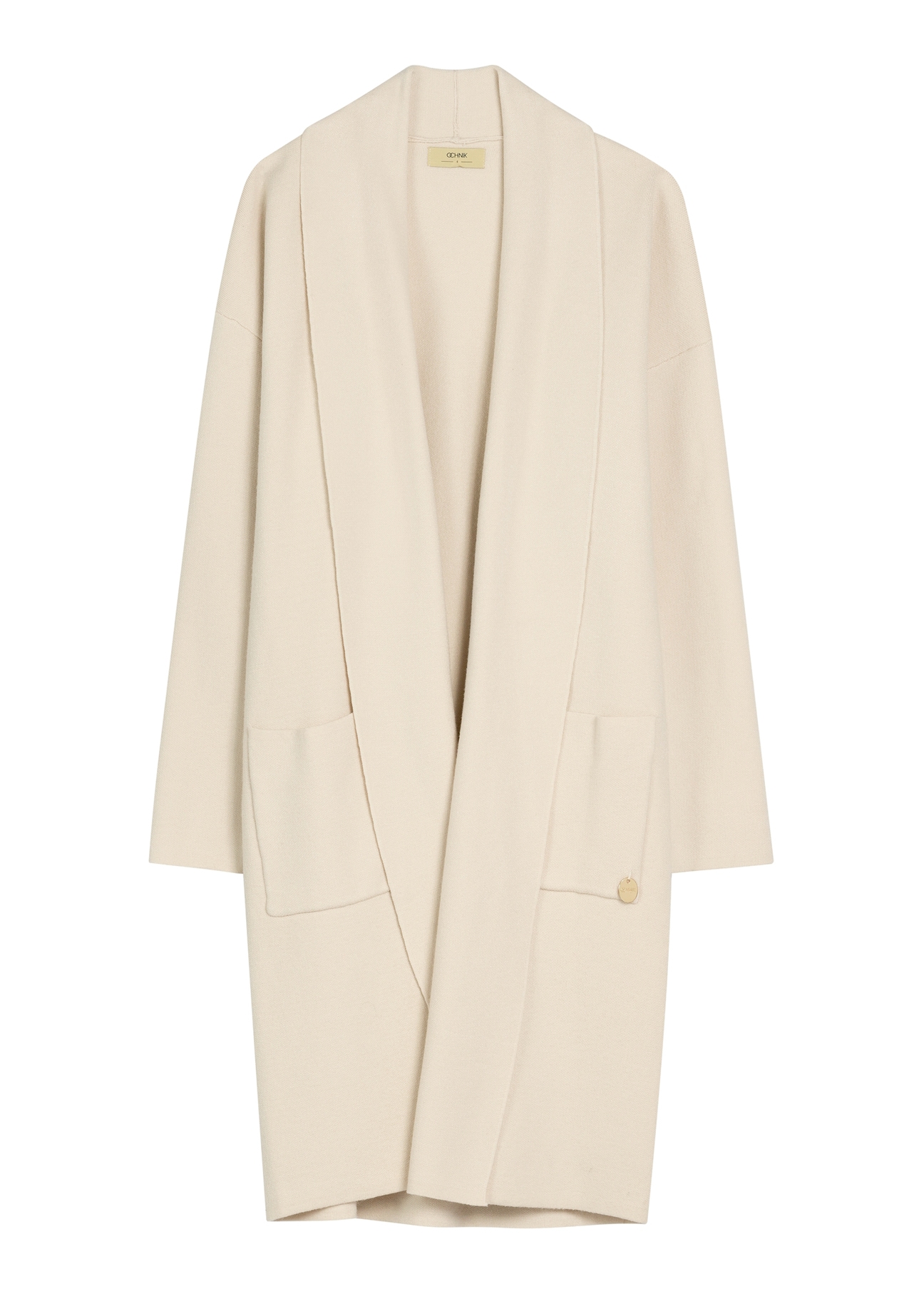 Beige women's cardigan KARDT-0041-1A(W26)