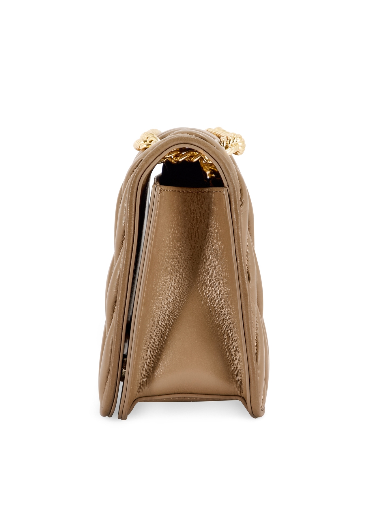 Beige women's handbag with chain TOREC-1102-24(Z25)