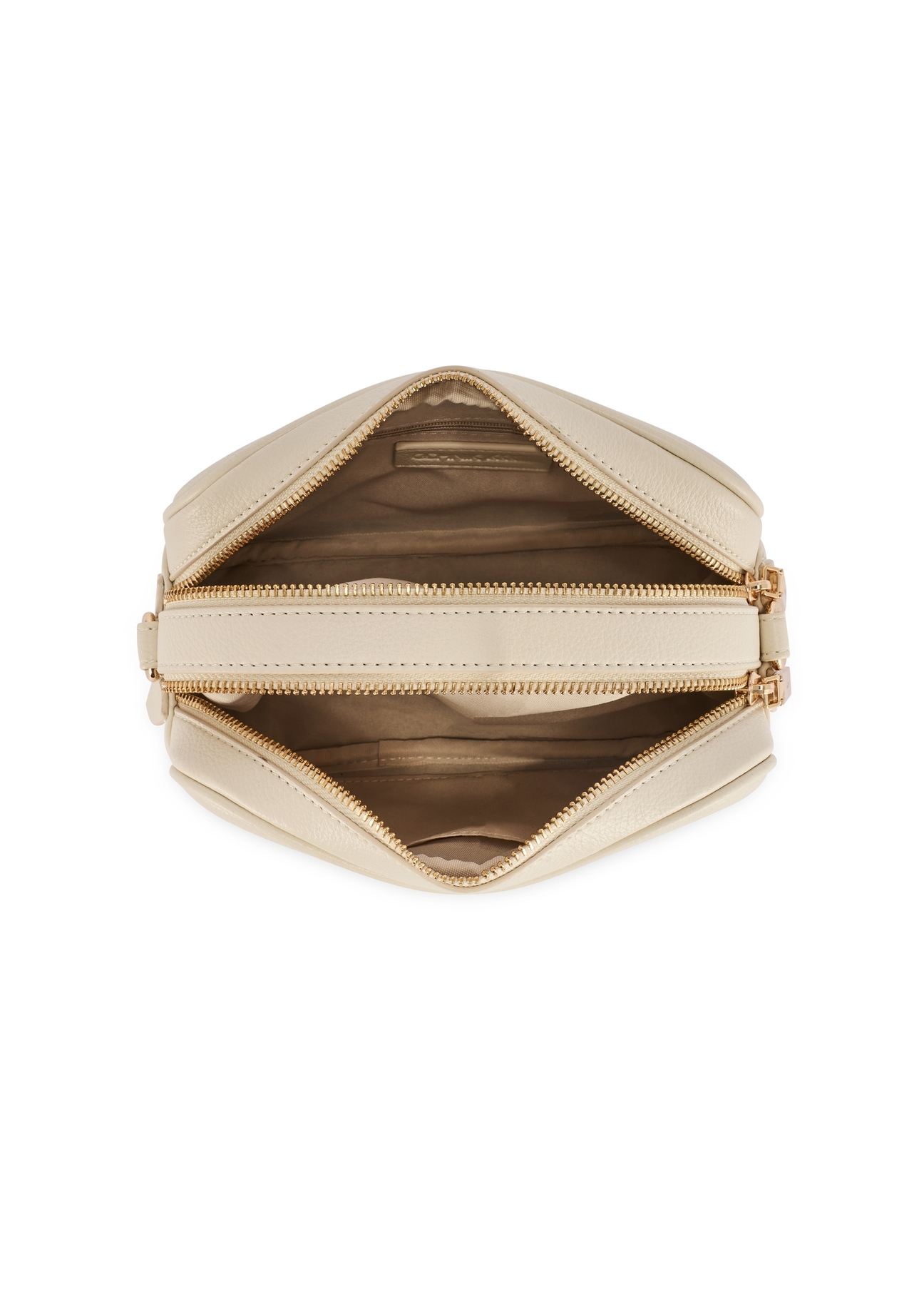 Cream medium women's handbag TOREC-1121-0B(W26), top view of the product on a white background.