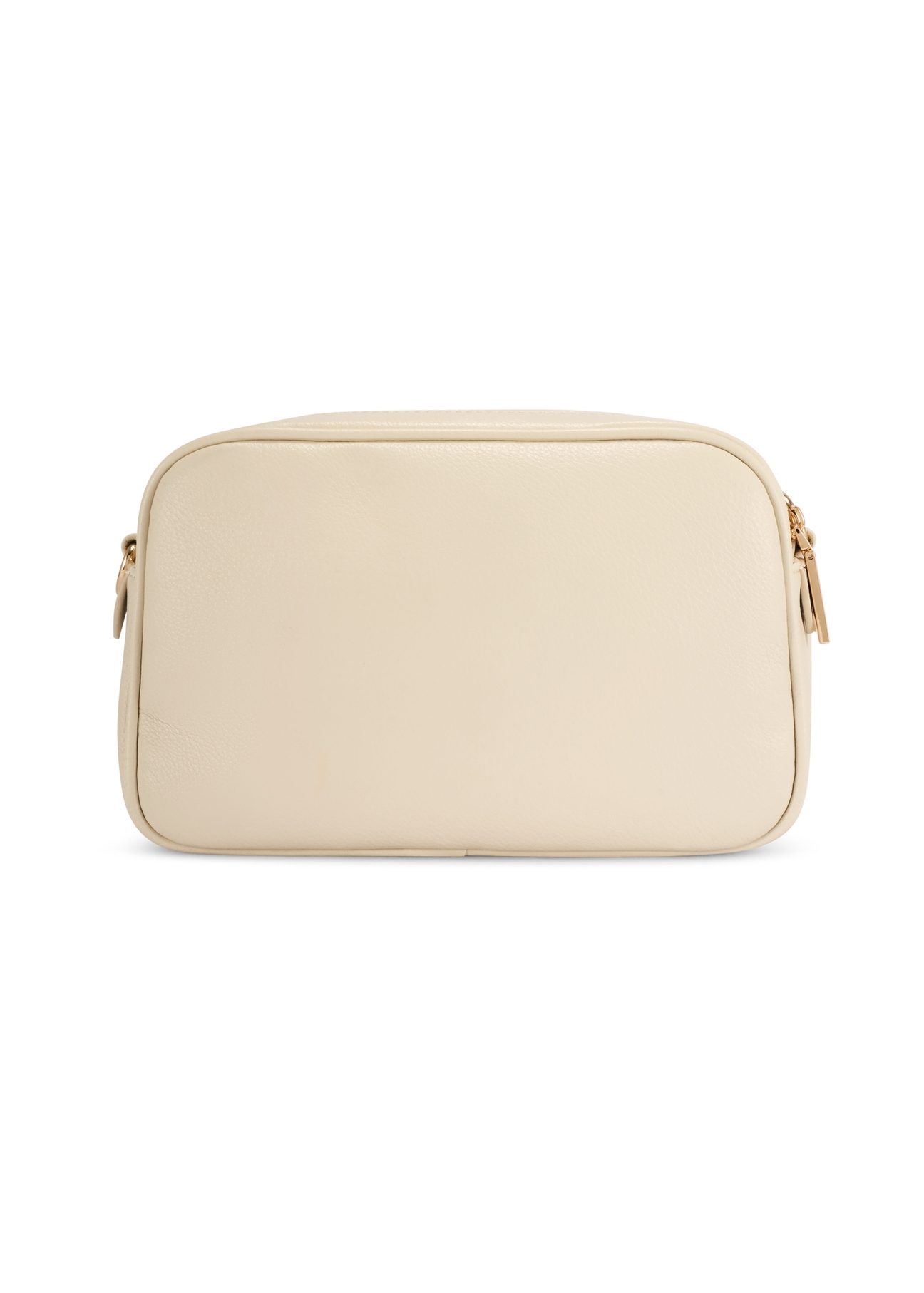 Cream medium women's handbag TOREC-1121-0B(W26), product view from the back on a white background.