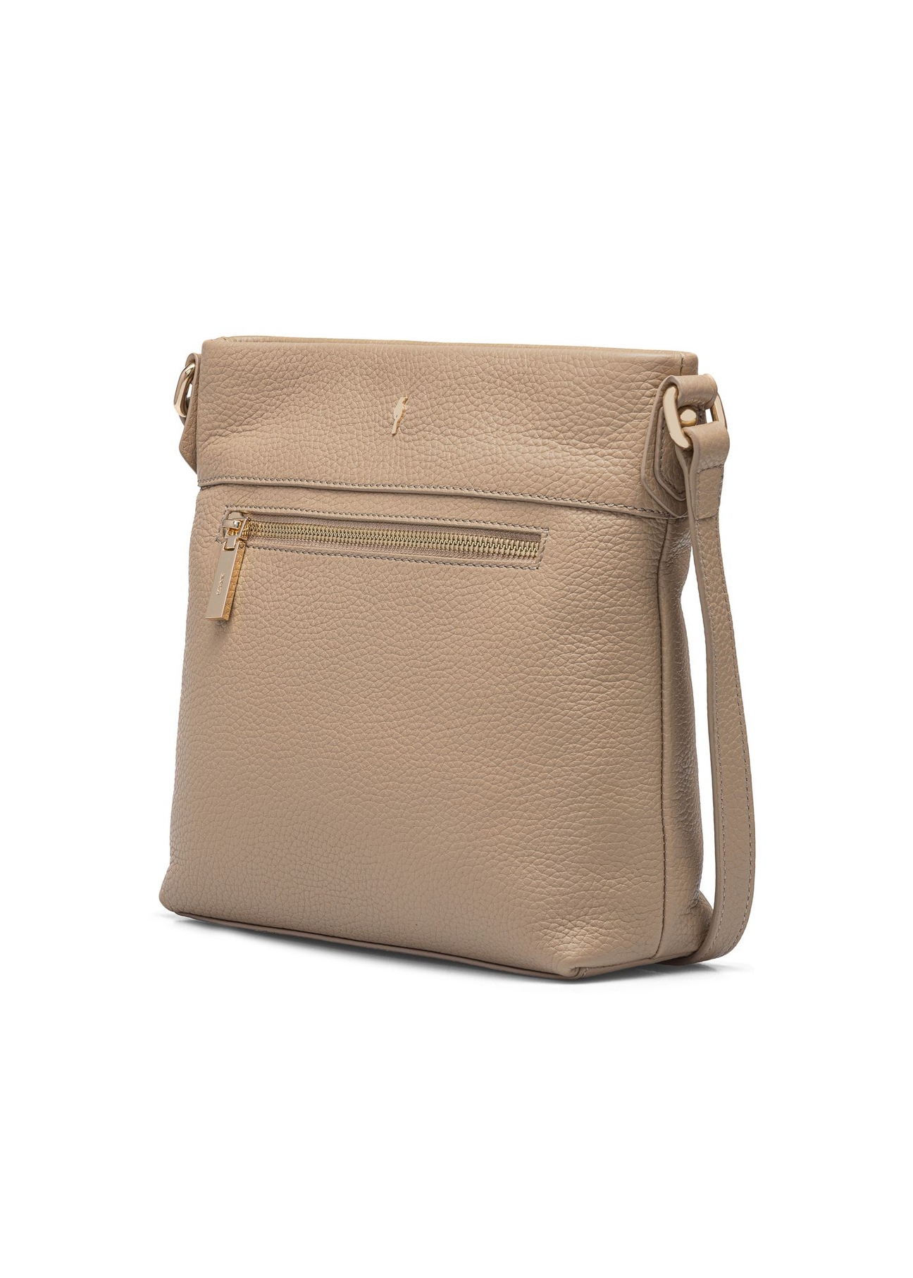 Beige leather women's shoulder bag TORES-0896C-80(W25)-02