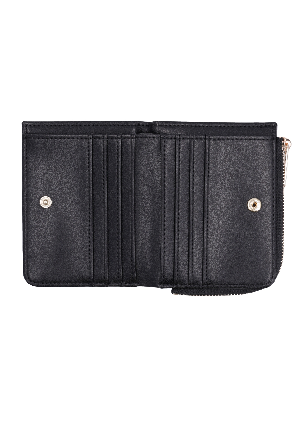 Small black women's wallet POREC-0400A-99(Z26), interior view on a white background.