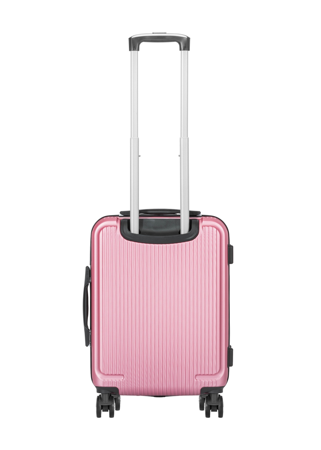 Cabin suitcase on wheels WALAB-0053-5C-19(W26), product back view on white background.