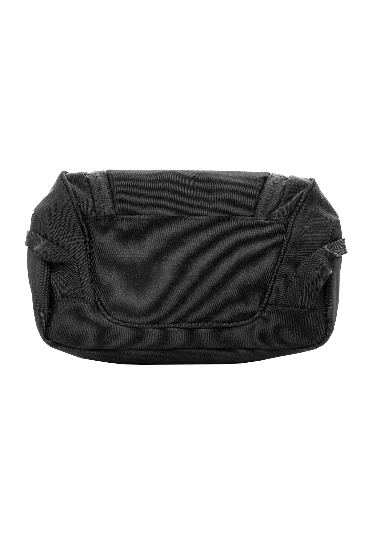 Black cosmetic bag AW-018-0003-99(W26), back view of the product on a white background.
