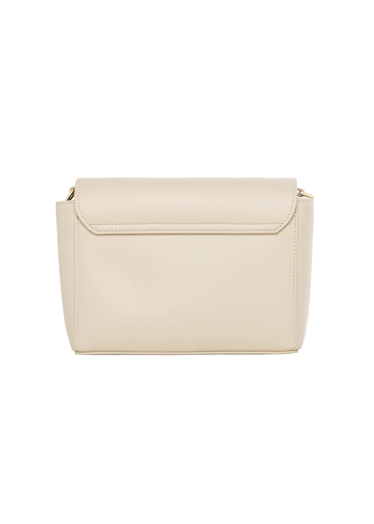 Cream women's imitation leather handbag TOREC-1311-0B(Z26), product view from the back on a white background.