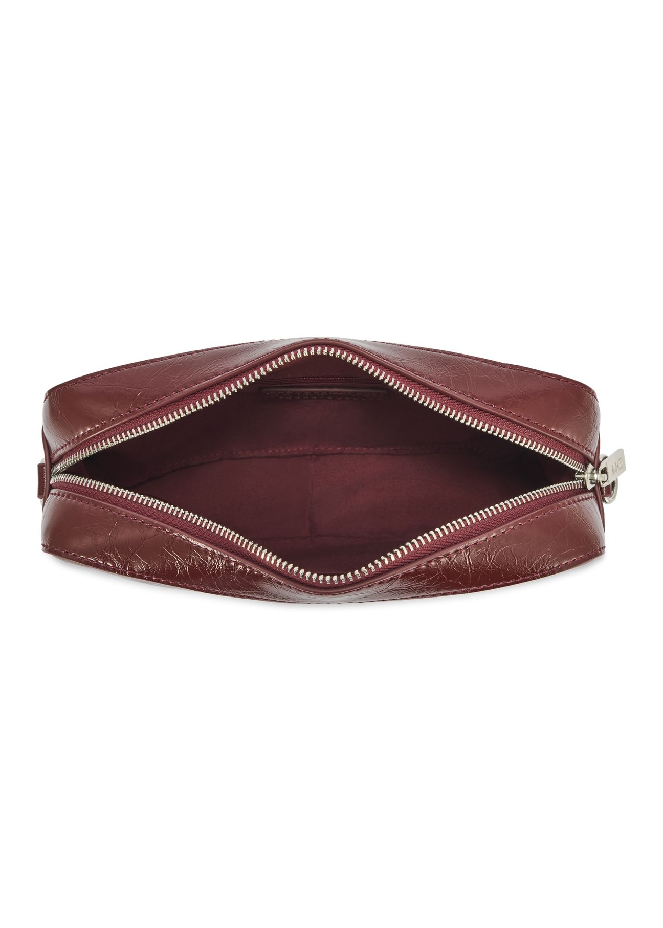 Burgundy women's handbag TOREC-0003J-49(Z25) - product view from above on a white background.