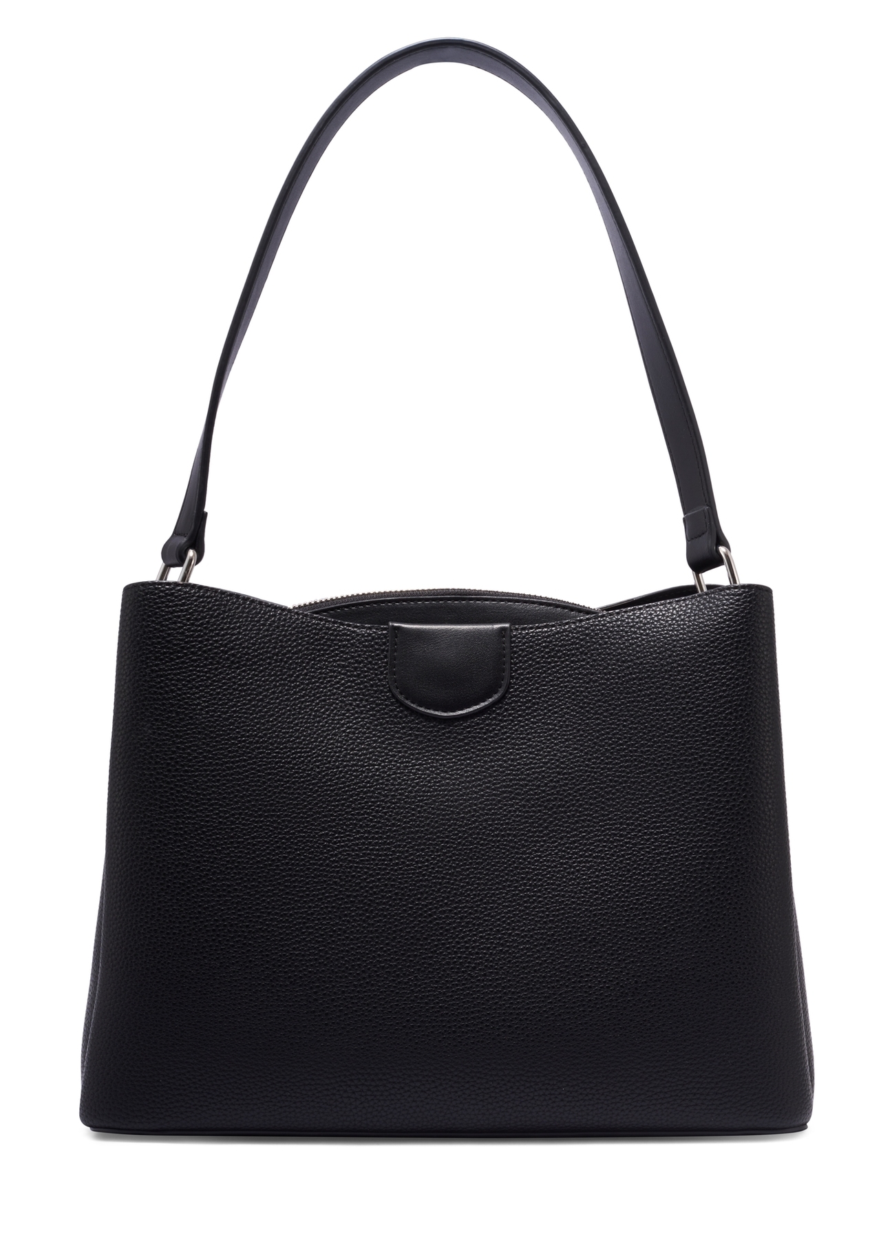 Black women's shoulder bag TOREC-1297-9I(Z26), product view from the back on a white background.