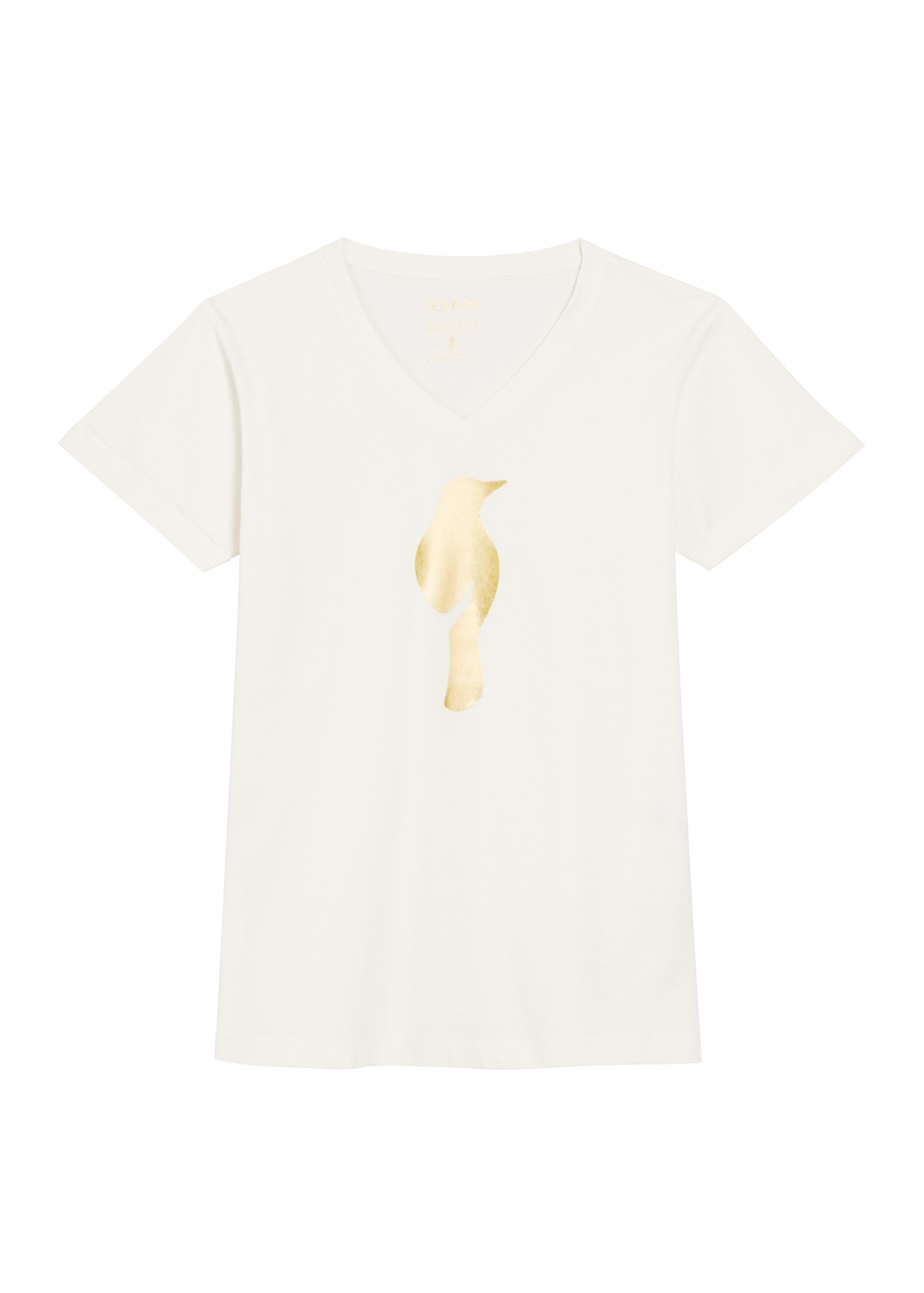 Cream women's t-shirt TSHDT-0149-12(Z25), front product view on a white background.