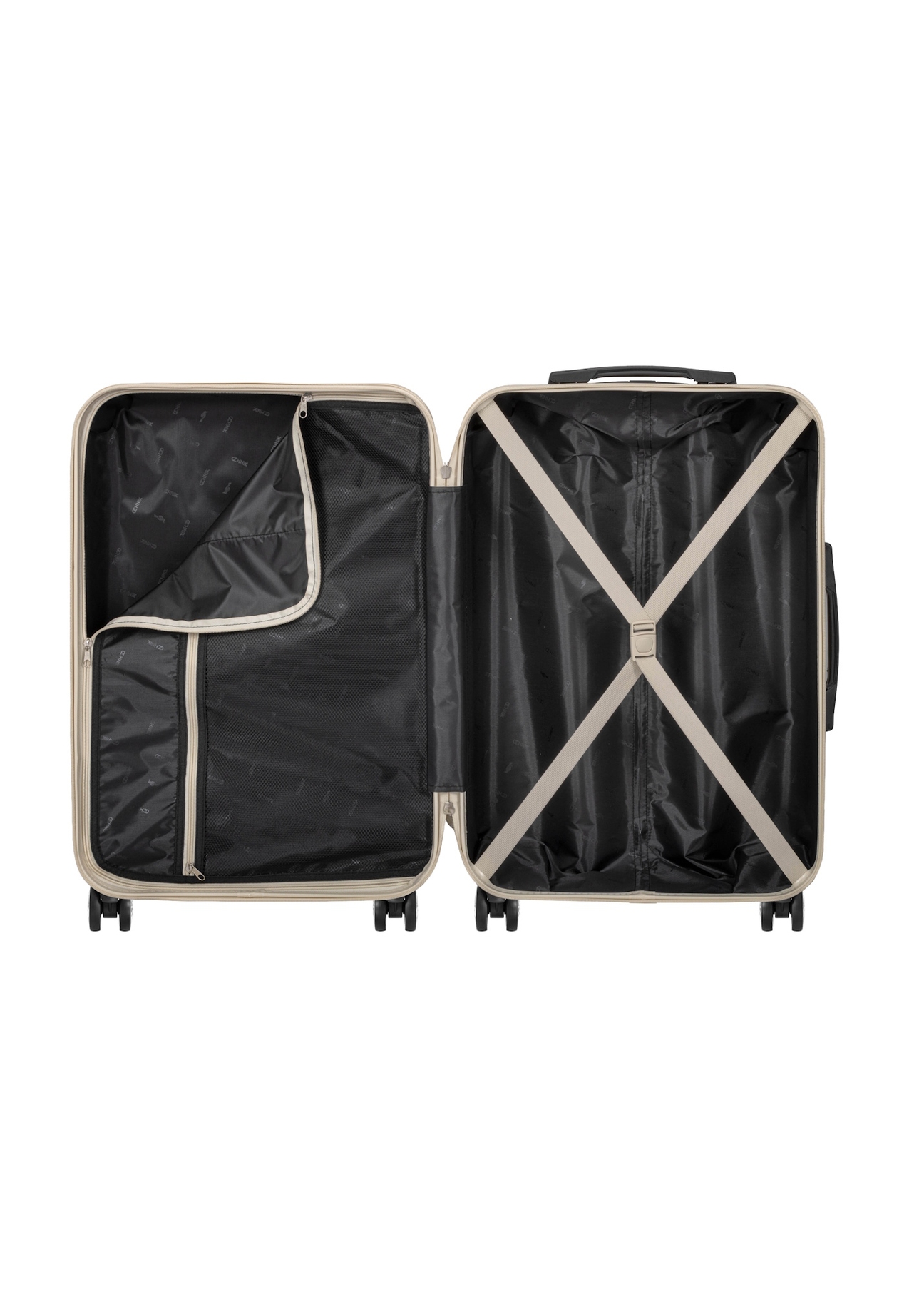 Set of 19'/24'/28' trolley suitcases WALAB-0040-0C(W26), product view inside on white background.