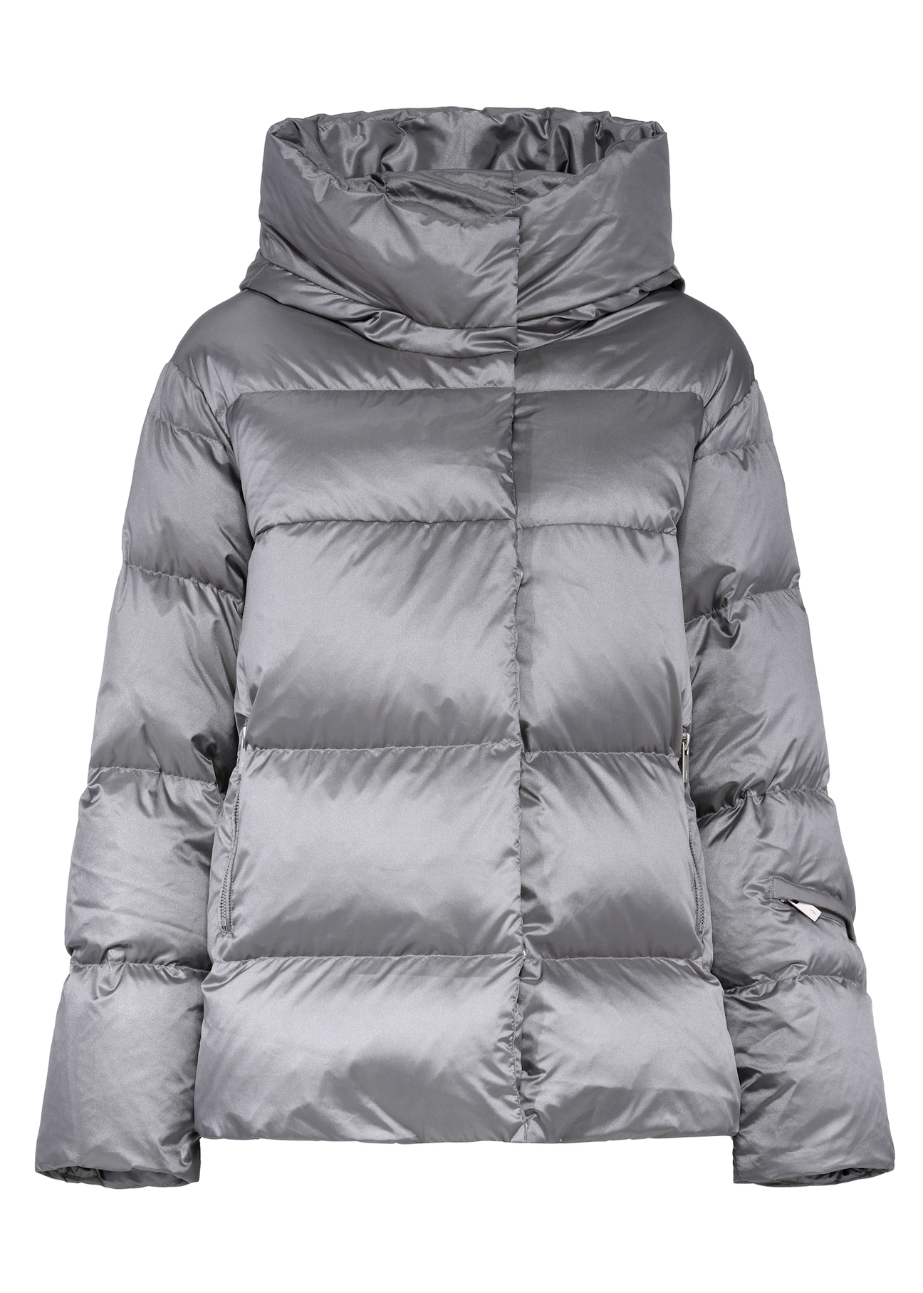 Gray women's down jacket KURDT-0585-91(Z25)