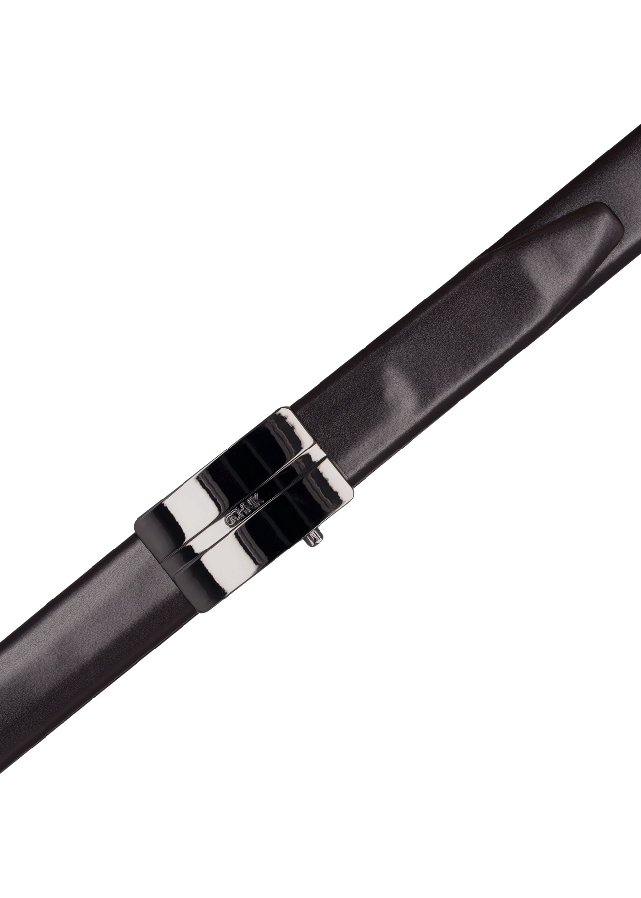 Men's brown leather belt PASMS-0291-1I(Z26)