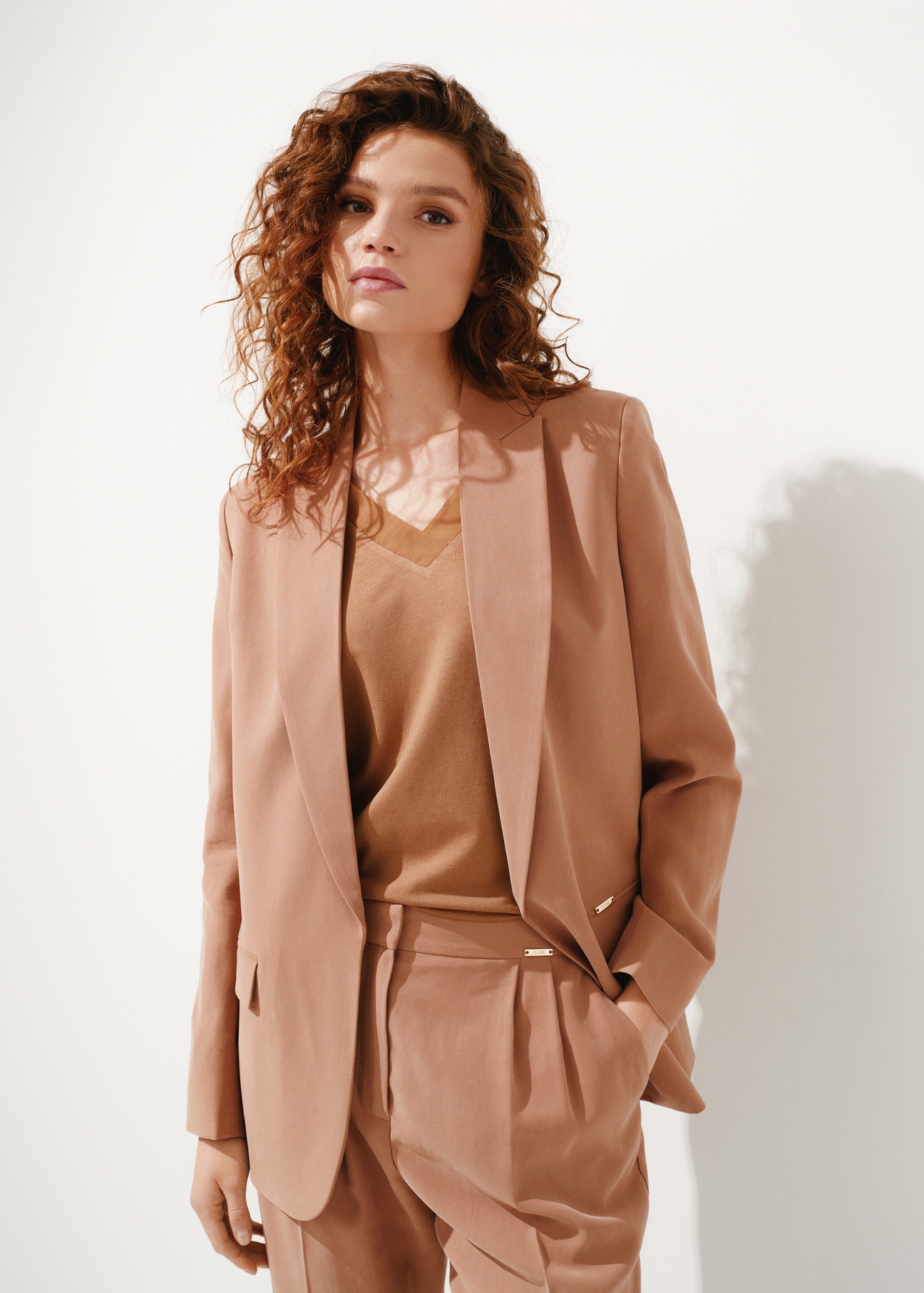 Camellia women's jacket without a clasp ZAKDT-0031-24(W24)-04