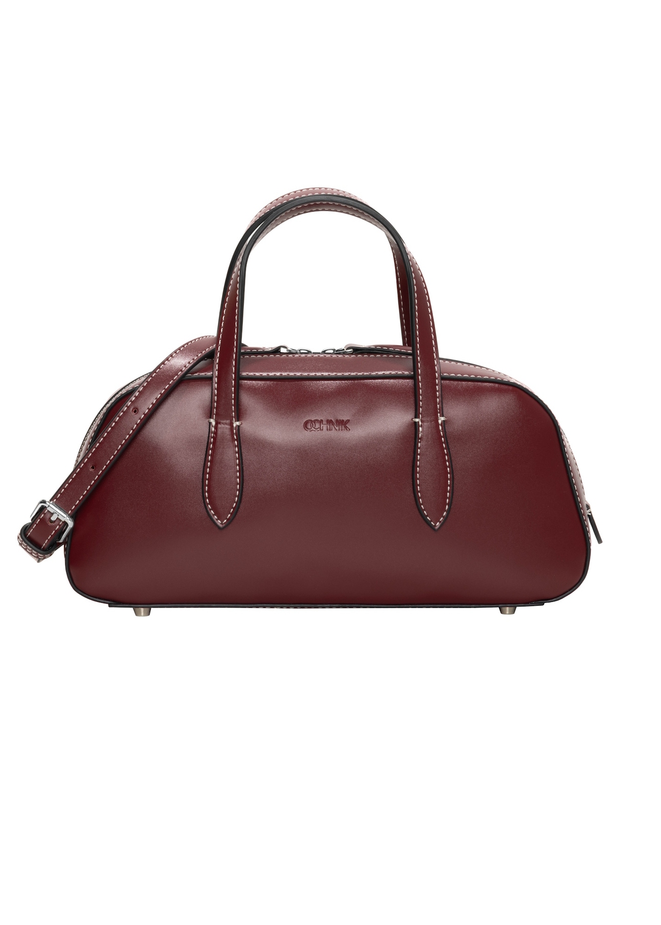 Small dark red women's handbag TOREC-1382-4C(Z26), front view on a white background.