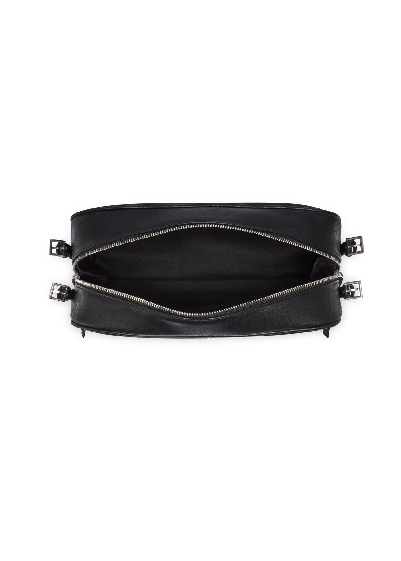 Black women's shoulder bag TOREC-1384-99(Z26) - product view from above, on a white background.