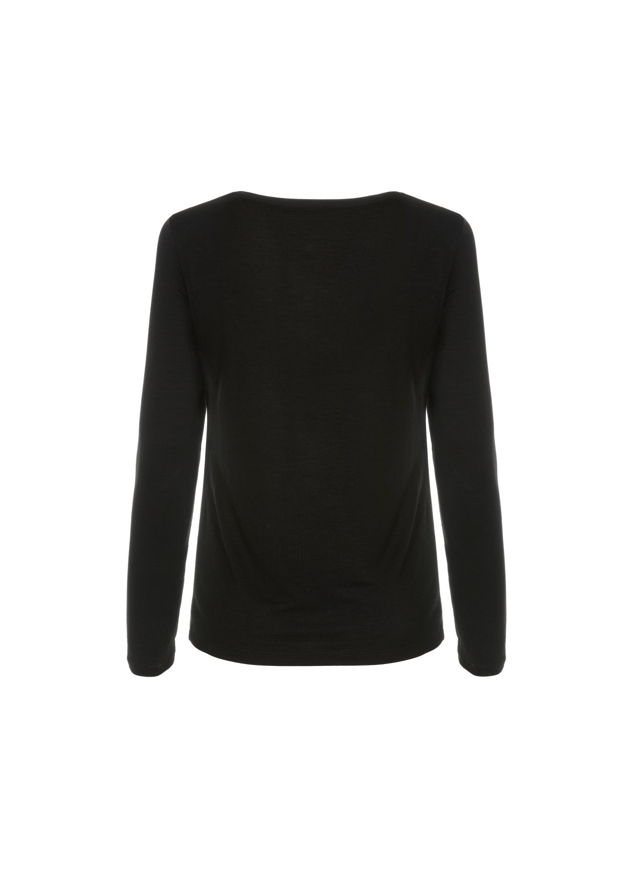 Black women's longsleeve blouse LSLDT-0024-99(W23)-03