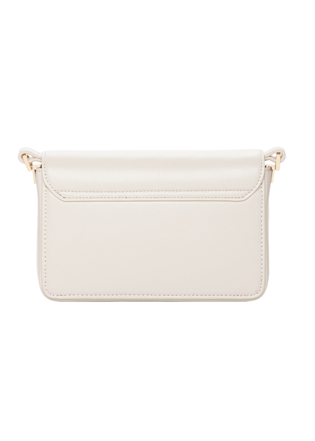 Elegant cream women's handbag TOREC-1251-0B(Z26). Back view on a white background.