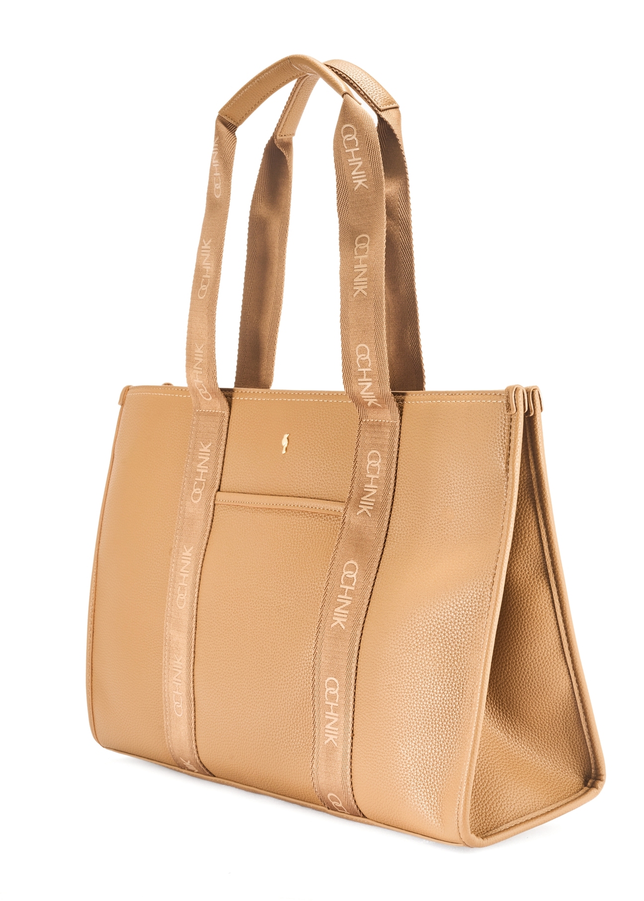 Large camel shopper bag TOREC-0977 A-24(Z 25), diagonal product view on a white background.