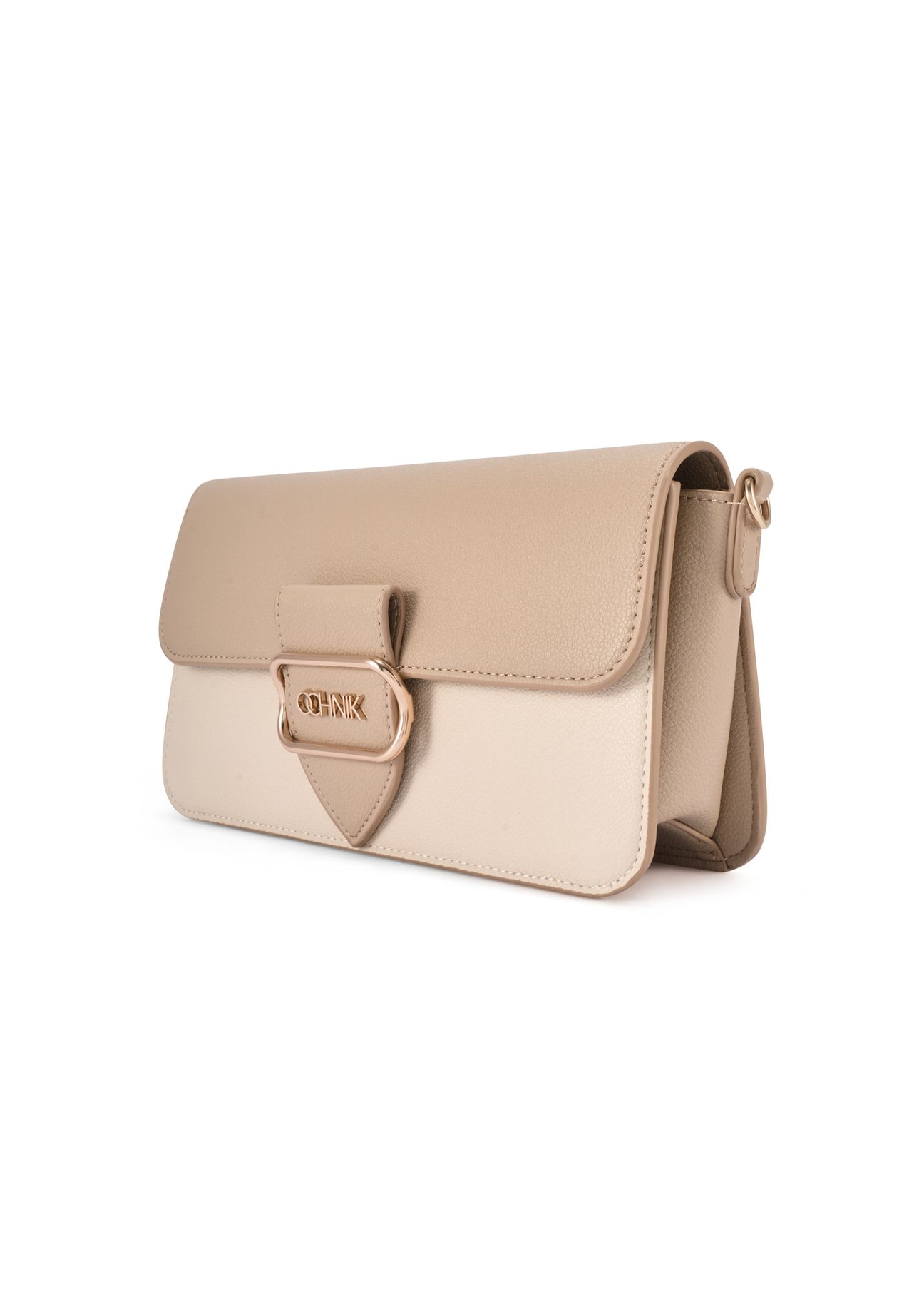Cream women's messenger bag TOREC-1120-0P(W26) - diagonal product view, on a white background.
