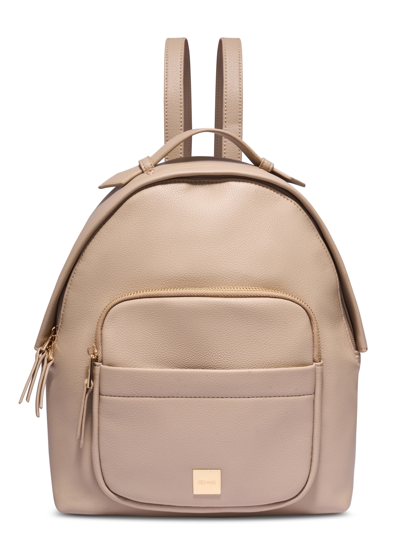 Beige women's backpack TOREC-1253-1B(Z26), front product view on white background.