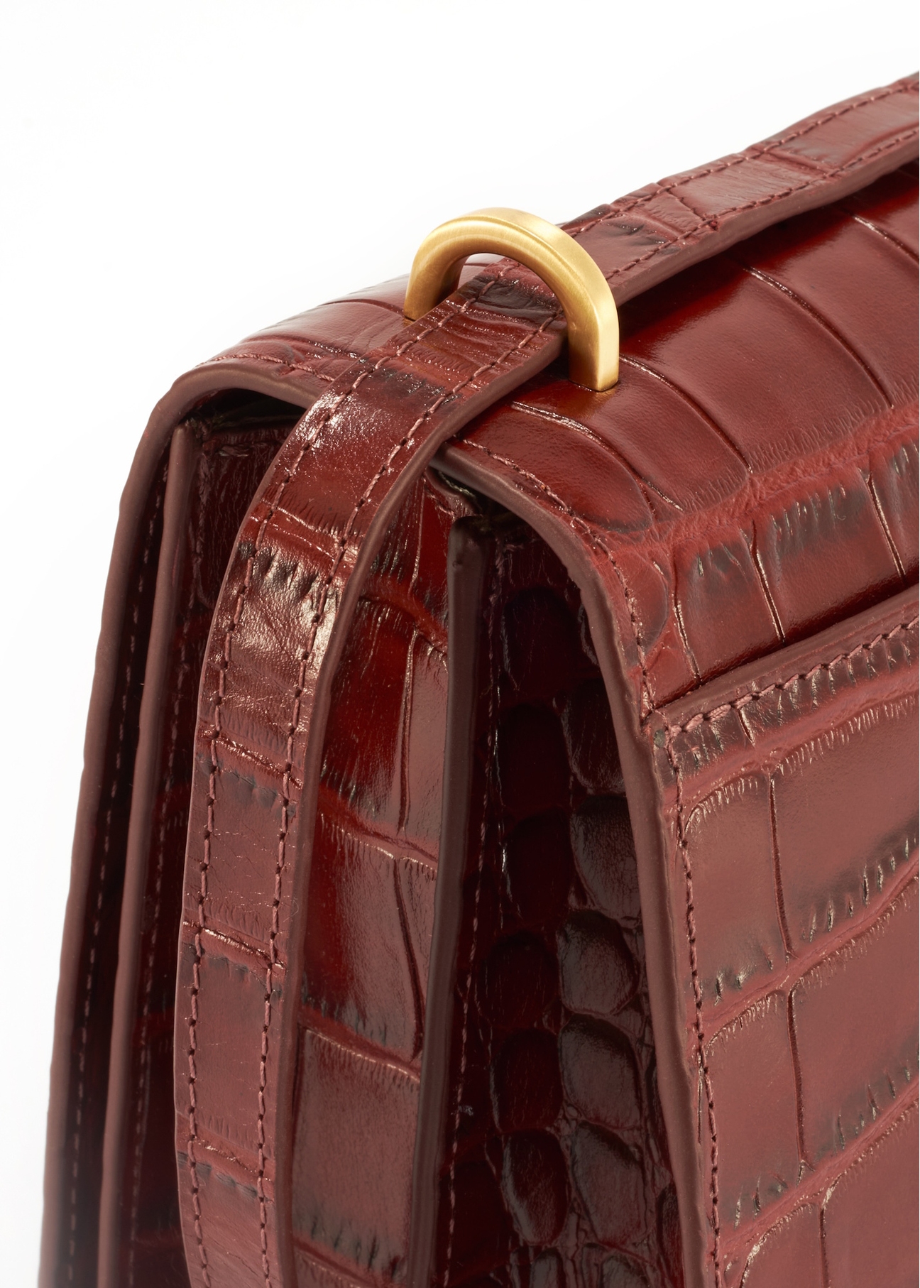Burgundy leather handbag TORES-1096-49(W25)-06