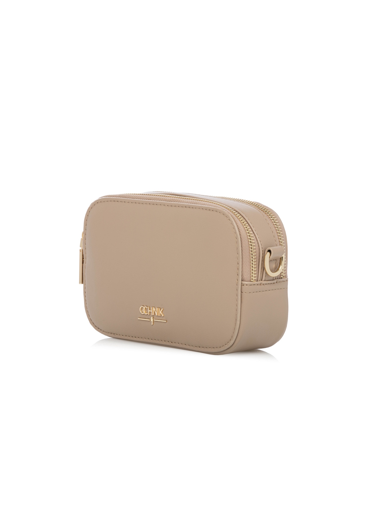 Beige small women's handbag TOREC-1172-1B(W26), diagonal product view on a white background.