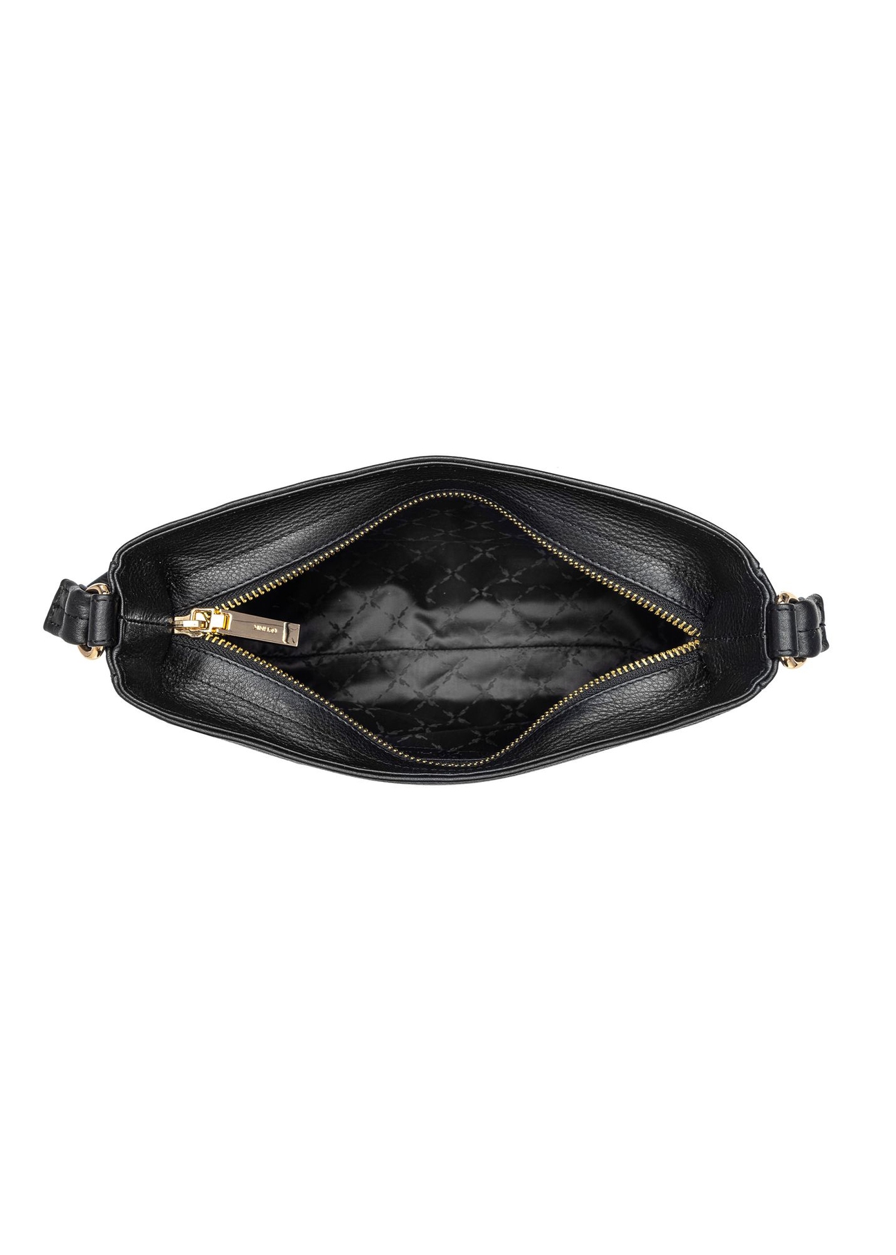 Black leather handbag TORES-0975F-99(Z26) - product view from above, on a white background.