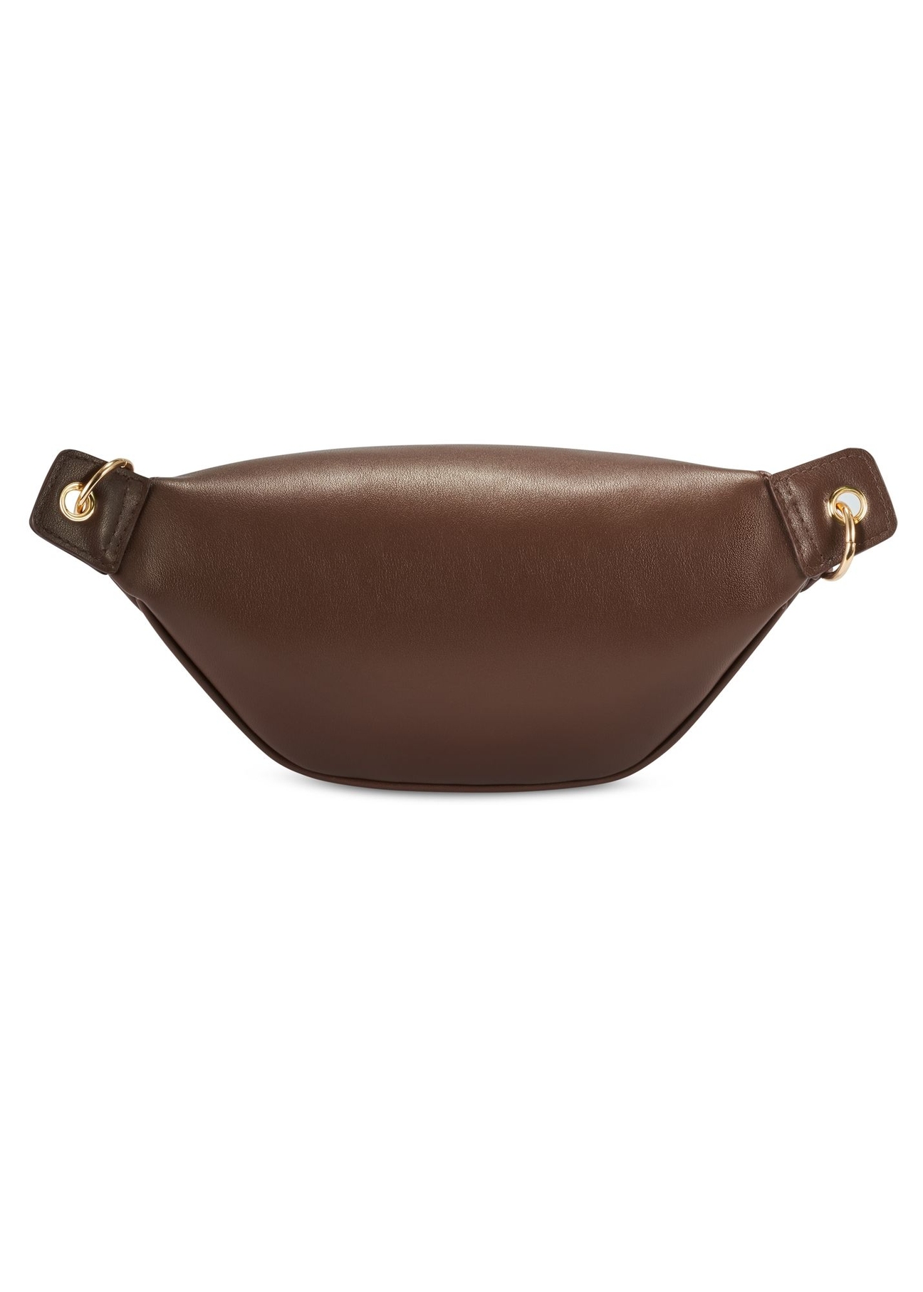 Brown women's waist bag TOREC-0788-1H(Z26) , product view from the back on a white background.