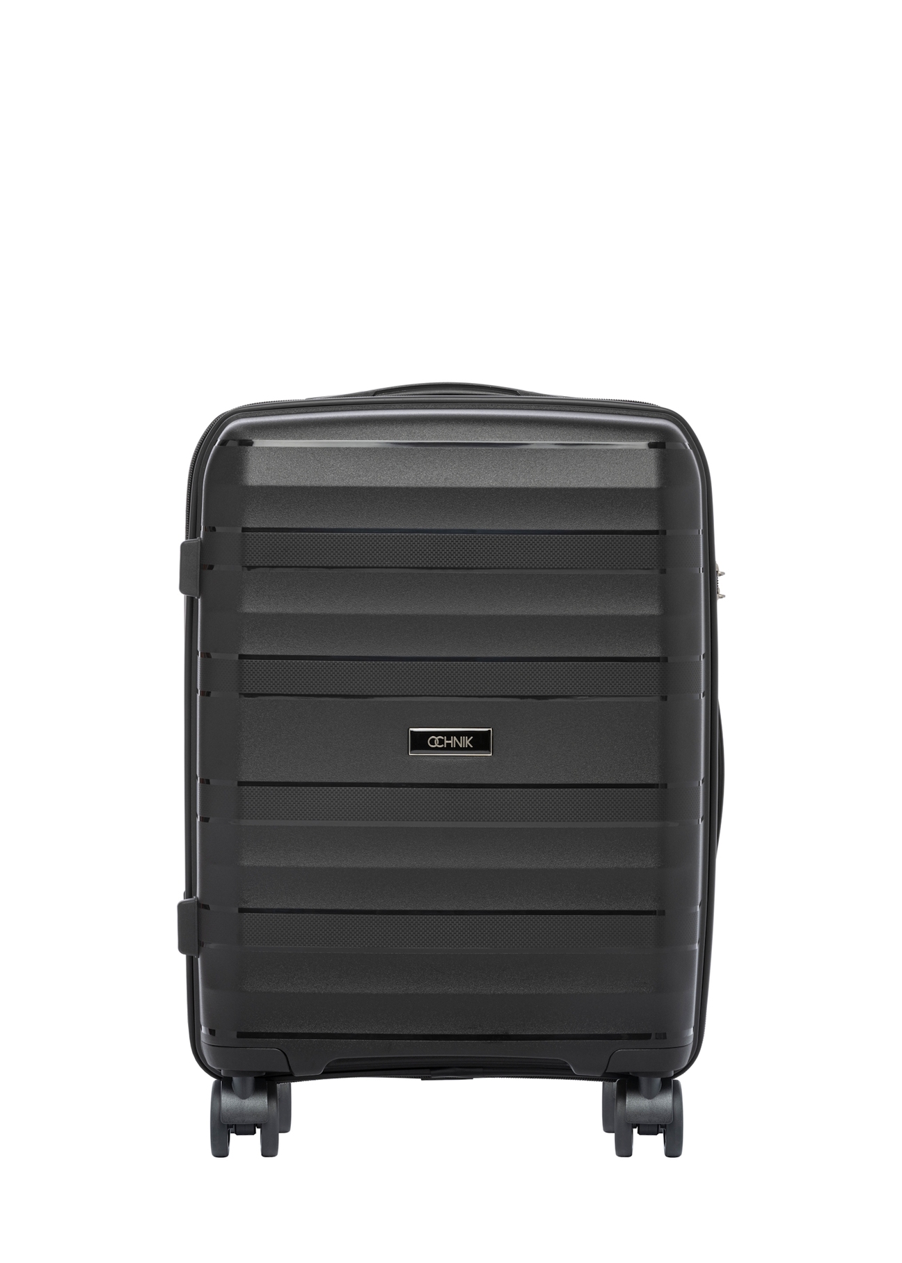Small suitcase on wheels WALPP-0024-99-19(W26), product view from the front on a white background.