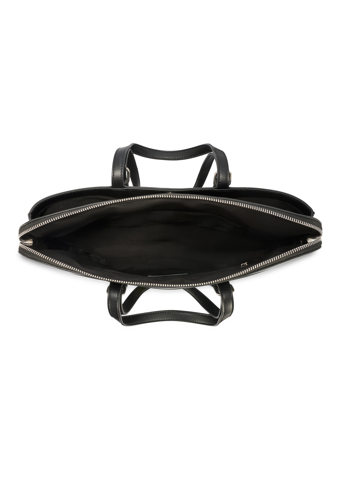 Black women's laptop bag TOREC-1108-99(Z25), product view from the inside on a white background.
