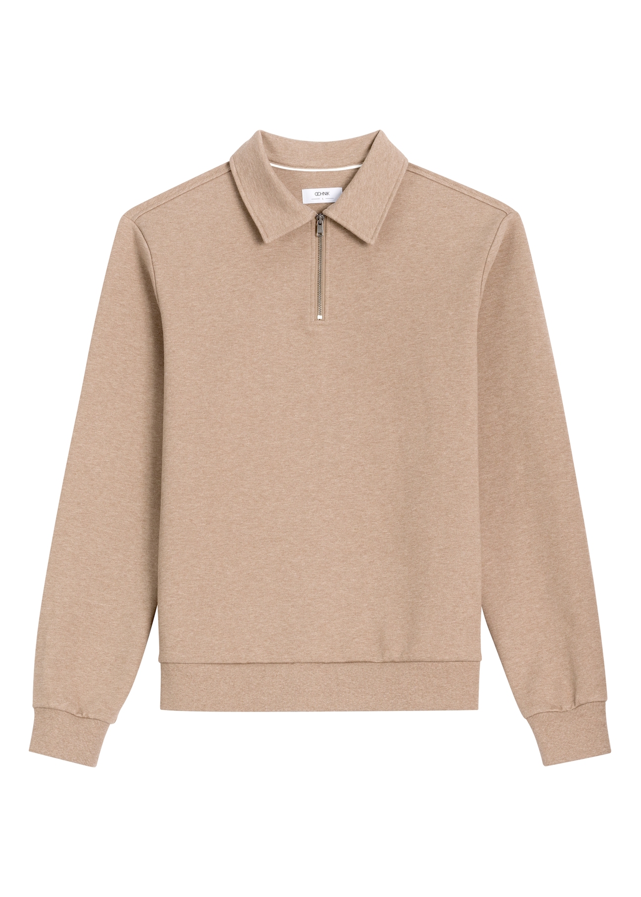 Beige cotton men's sweatshirt BLZMT-0081-1D(Z26)
