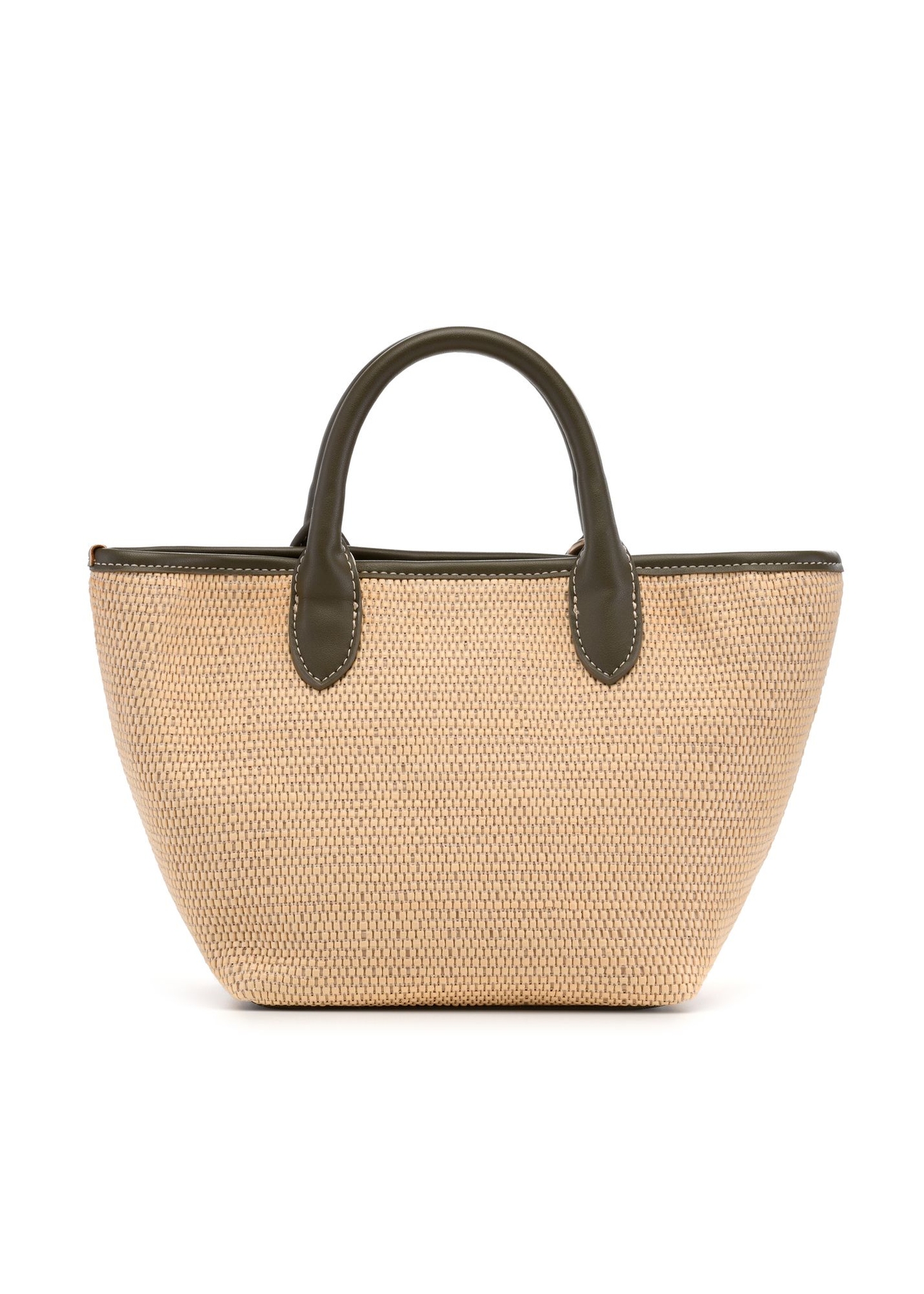 Braided small women's handbag TOREC-1230-1E(W26) - product view from the back, on a white background.