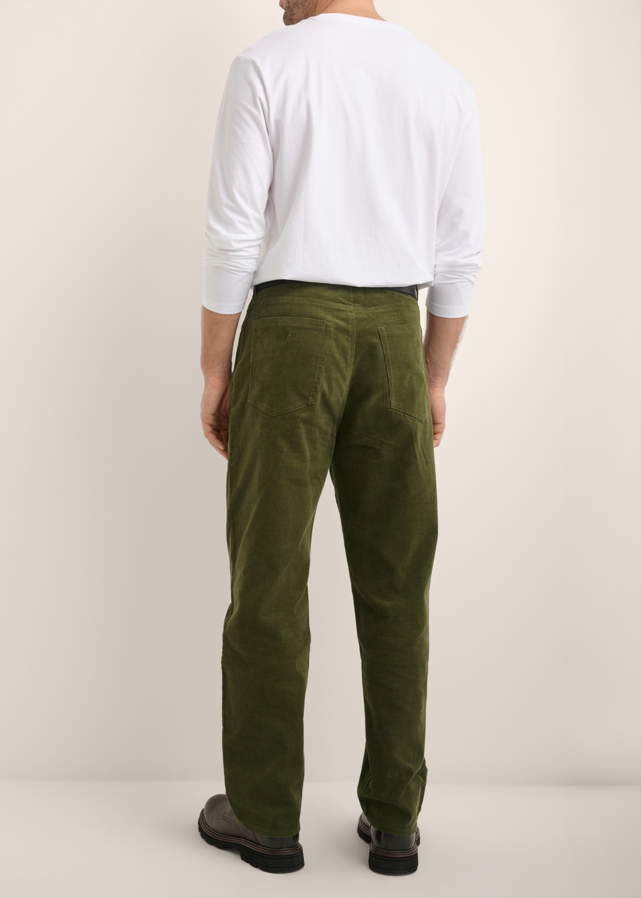 Green striped men's trousers SPOMT-0133-8B(Z26)