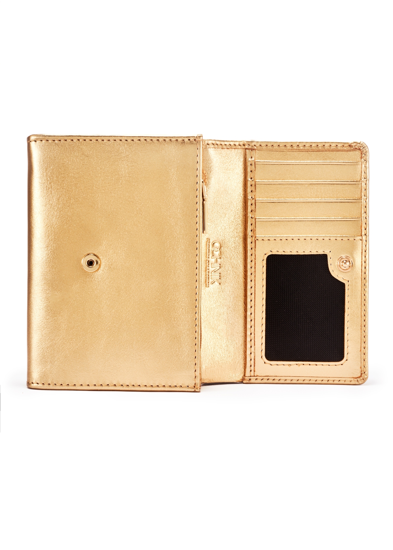 Gold leather women's wallet PORES-0959-28(W25)