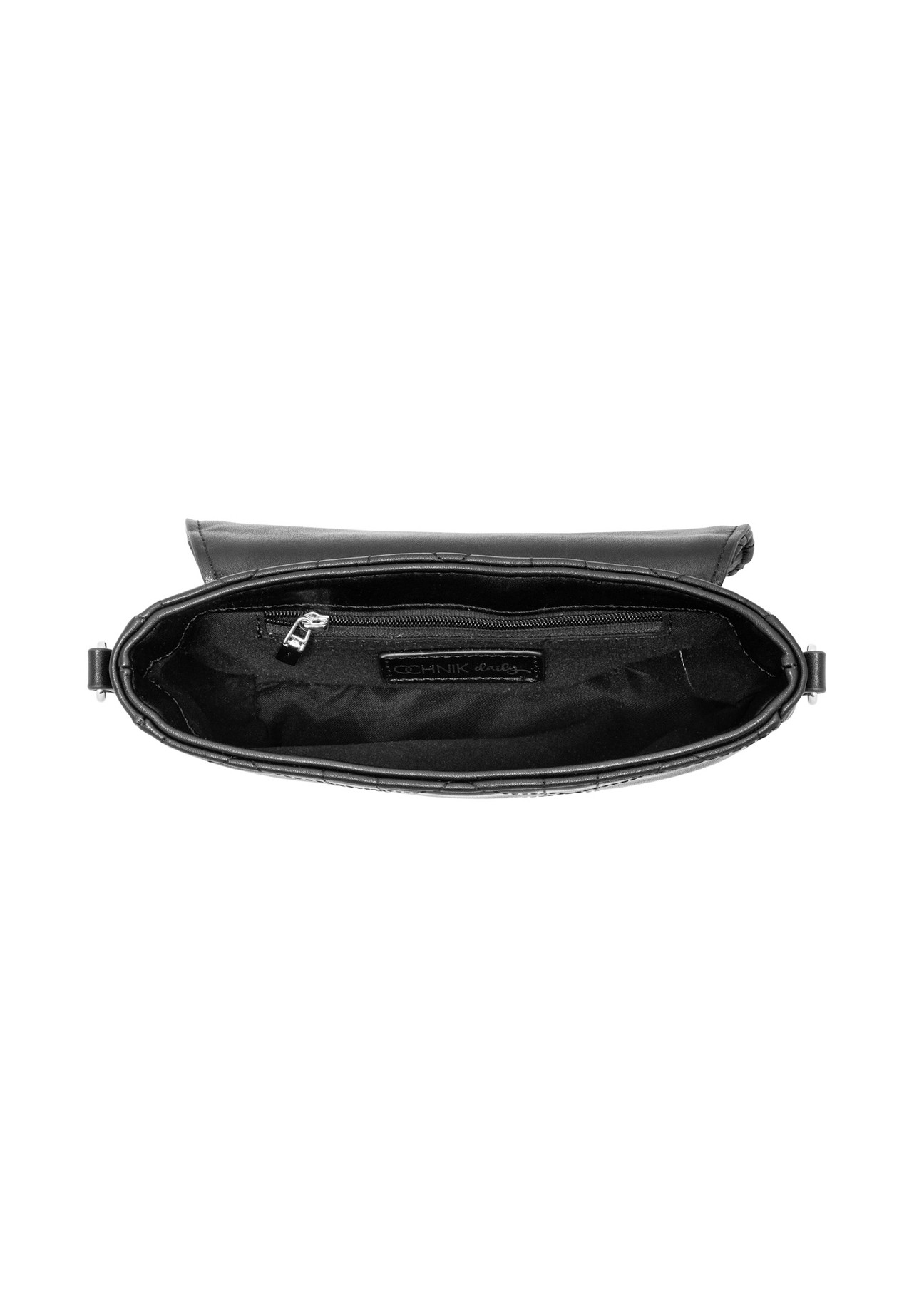 Black small messenger bag TOREC-1254-9P(Z26), product view inside on white background.