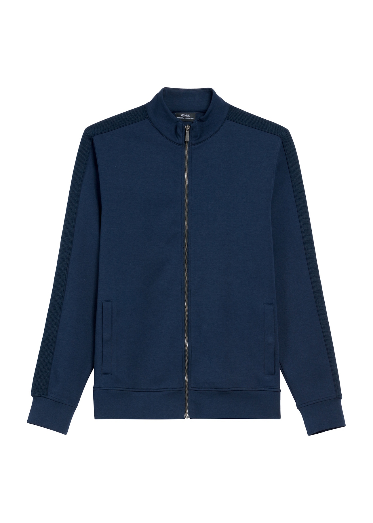 Navy blue men's sweatshirt BLZMT-0075-68(Z25), front product view on white background.