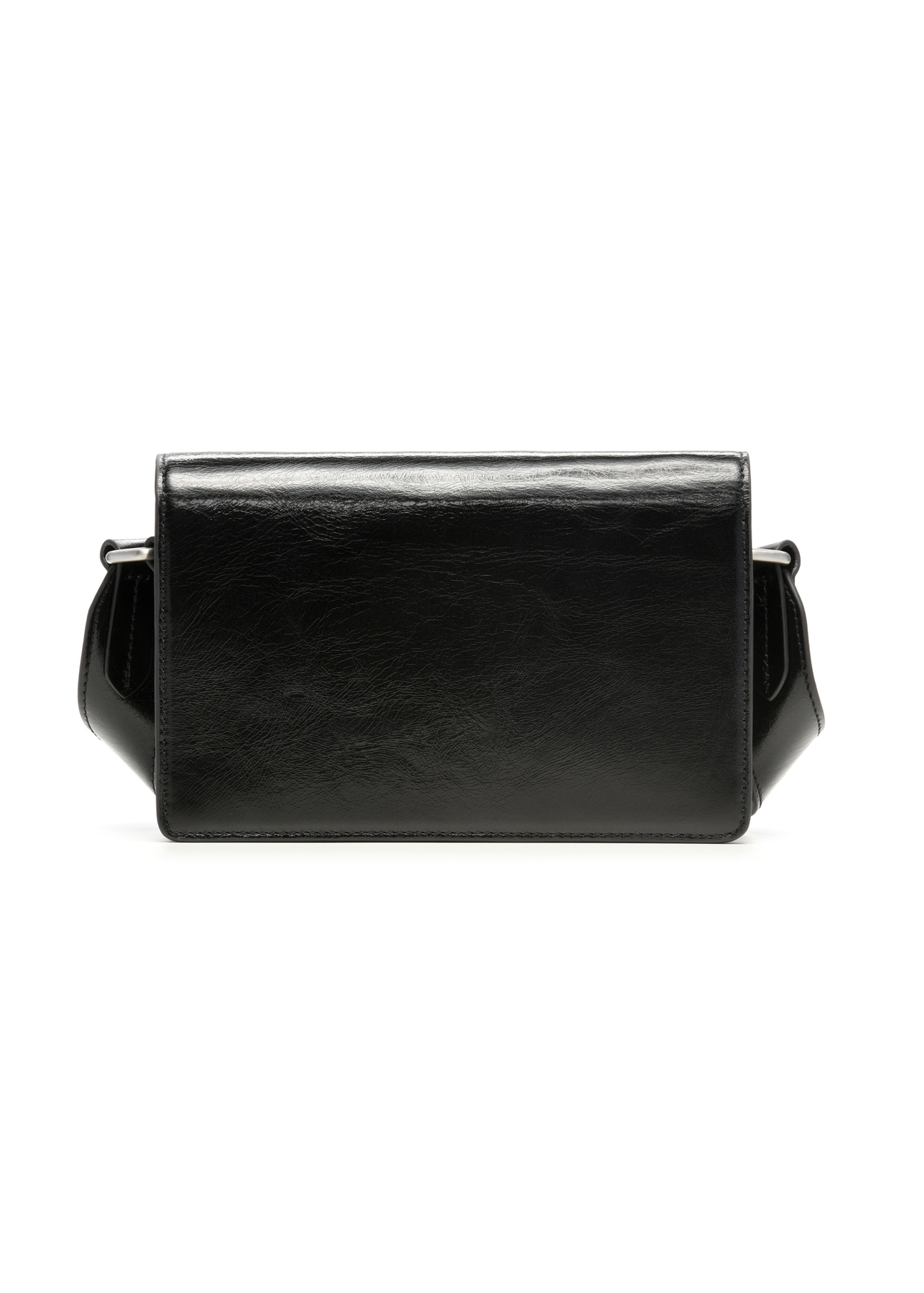 Black elegant leather women's handbag TORES-1356-9F(Z26), product view from the back on a white background.