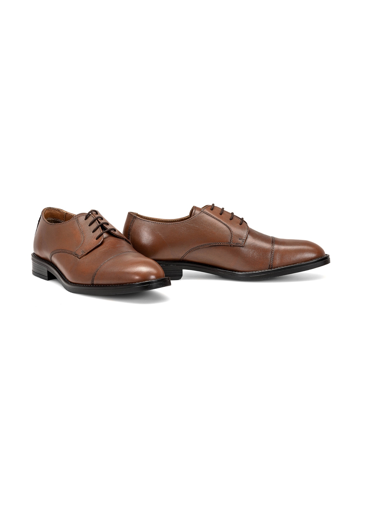 Brown leather men's shoes BUTYM-0500-87(W25)-02