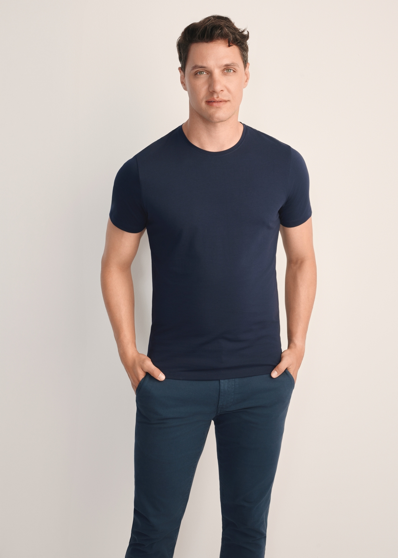 Set of men's basic T-shirts ZESMT-0040-15(KS)