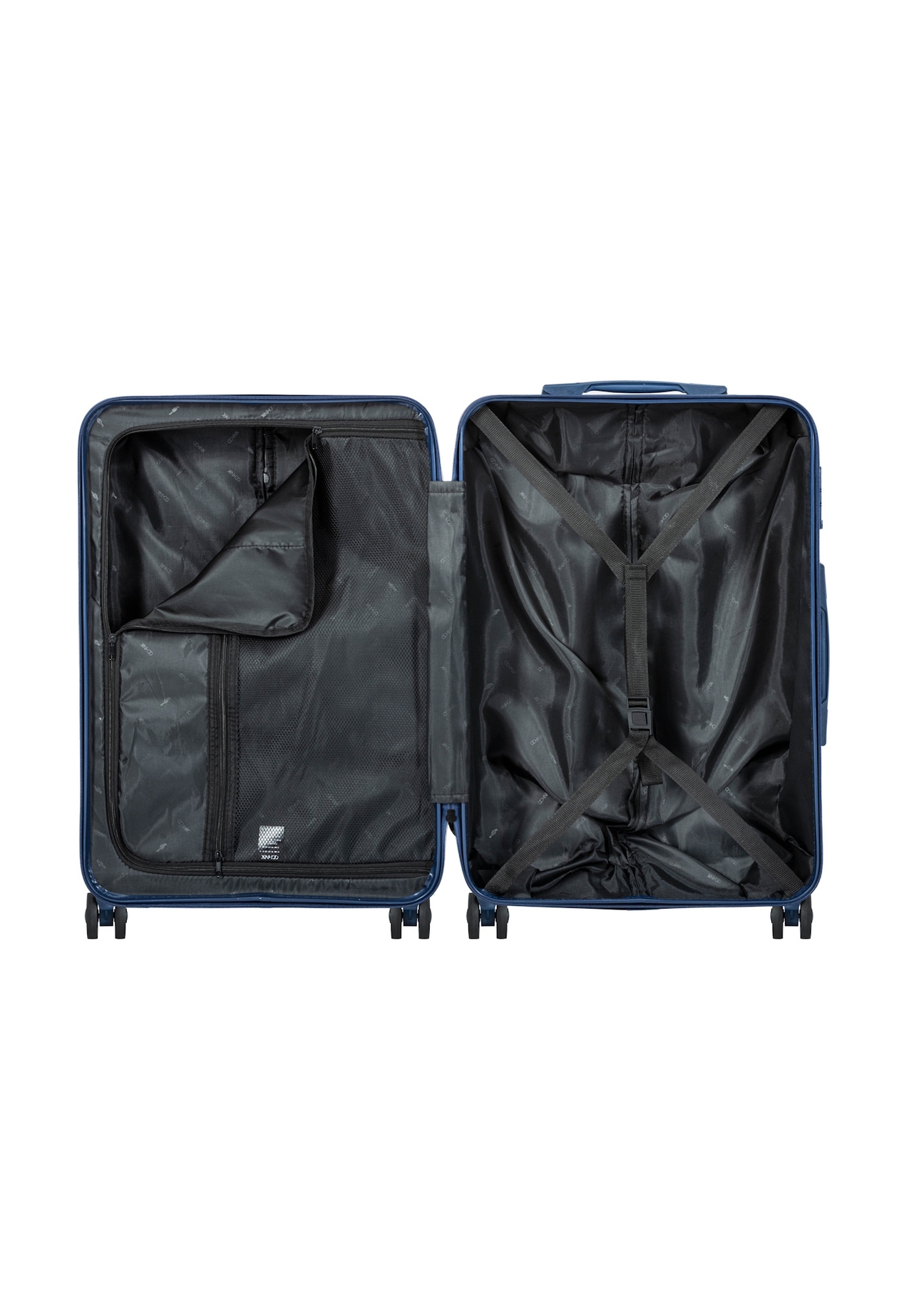 Medium suitcase on wheels WALPC-0015-7D-24(W26), product view inside on white background.