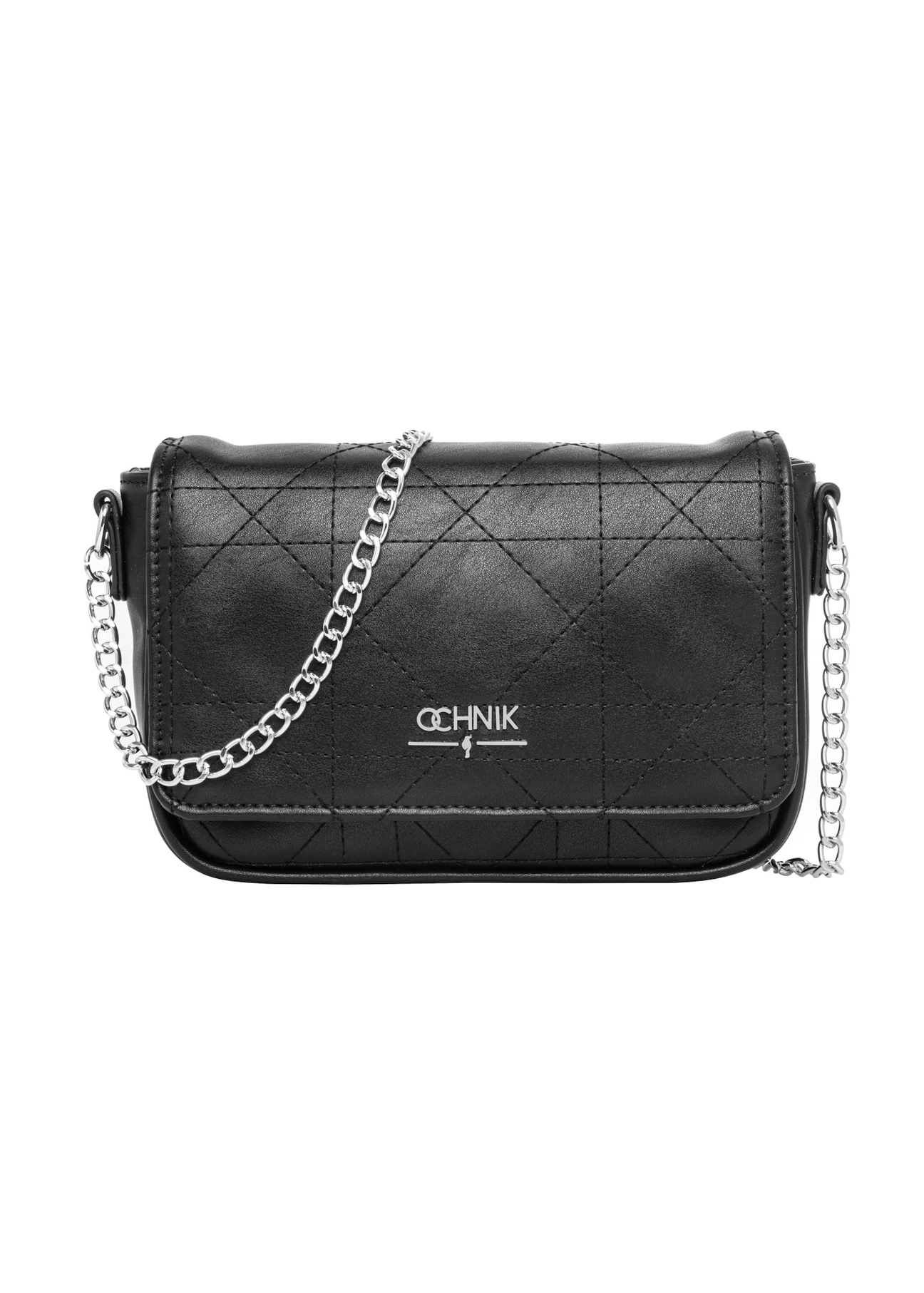 Black small messenger bag TOREC-1254-9P(Z26), front product view on white background.