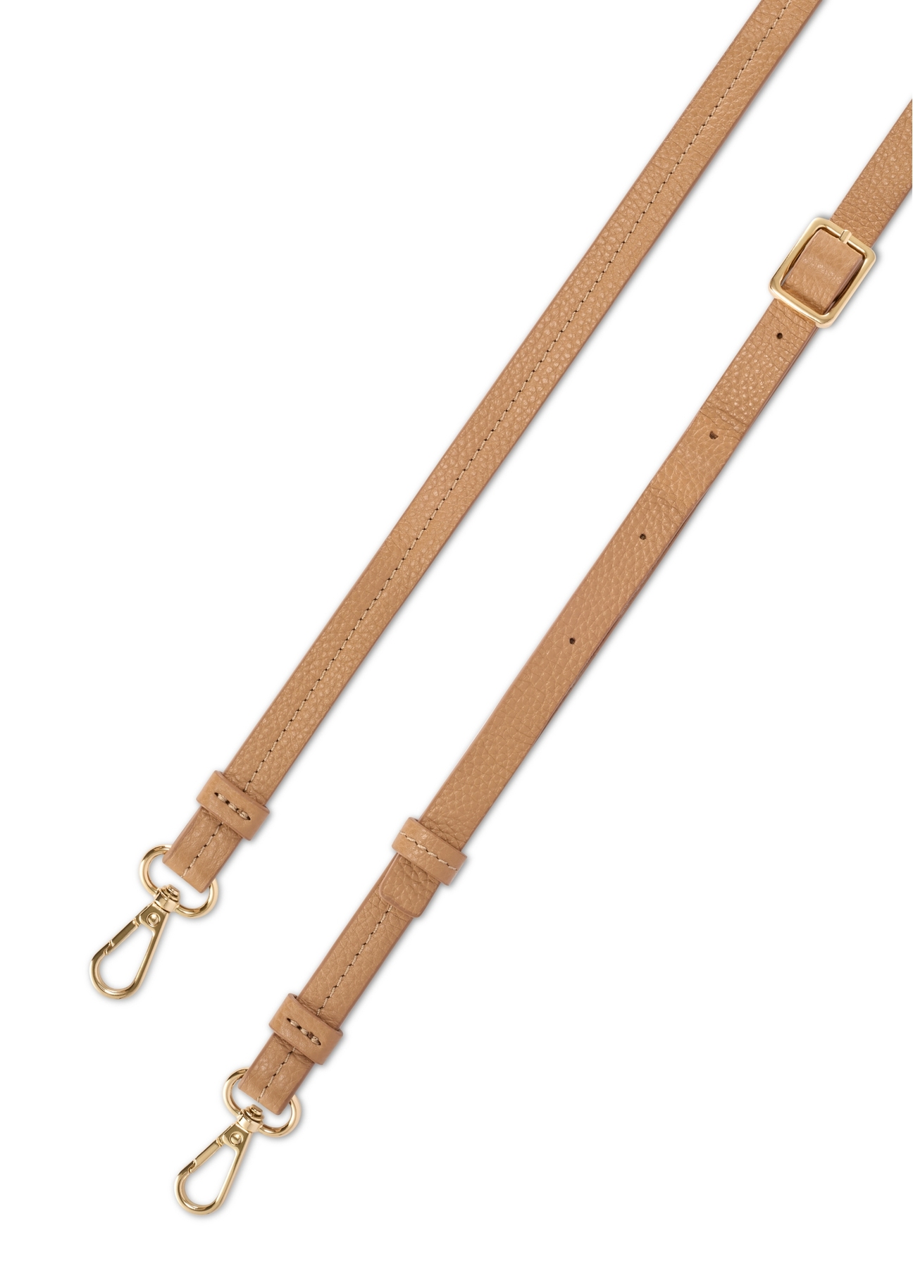 Cream leather shoulder bag TORES-1275-0B(W26) - close-up detail, on white background.