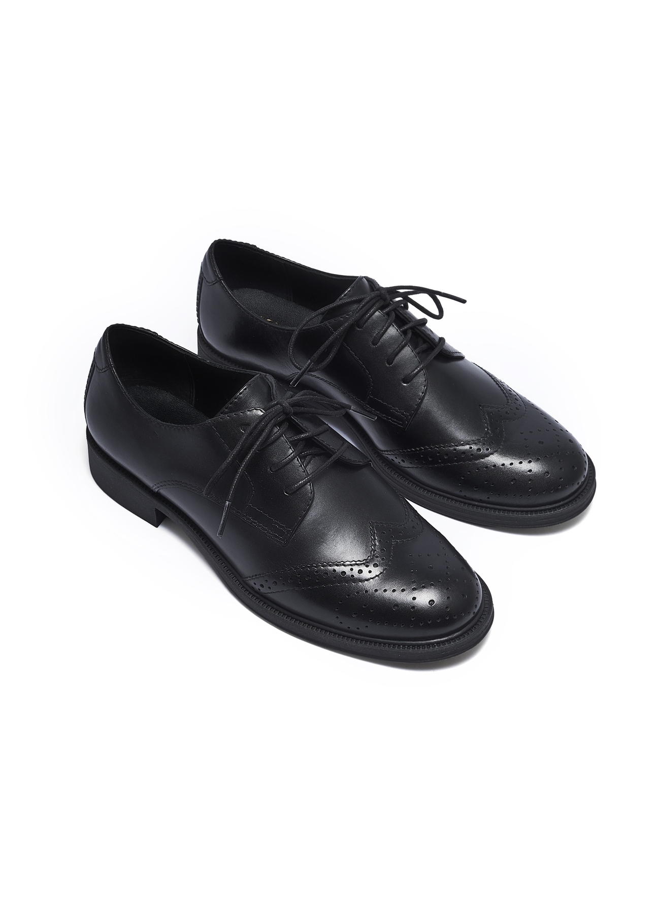 Black leather women's shoes BUTYD-1283-99(Z26)