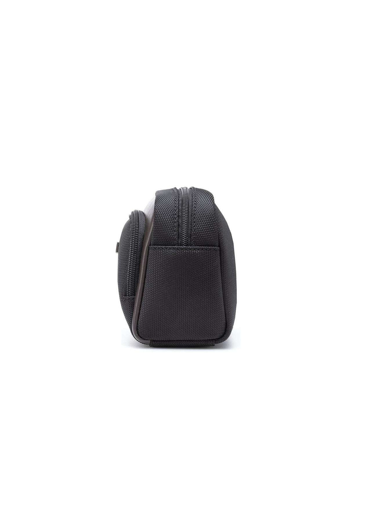 Black and brown men's cosmetic bag TORMN-0379-9J(Z26), side view of the product on a white background.
