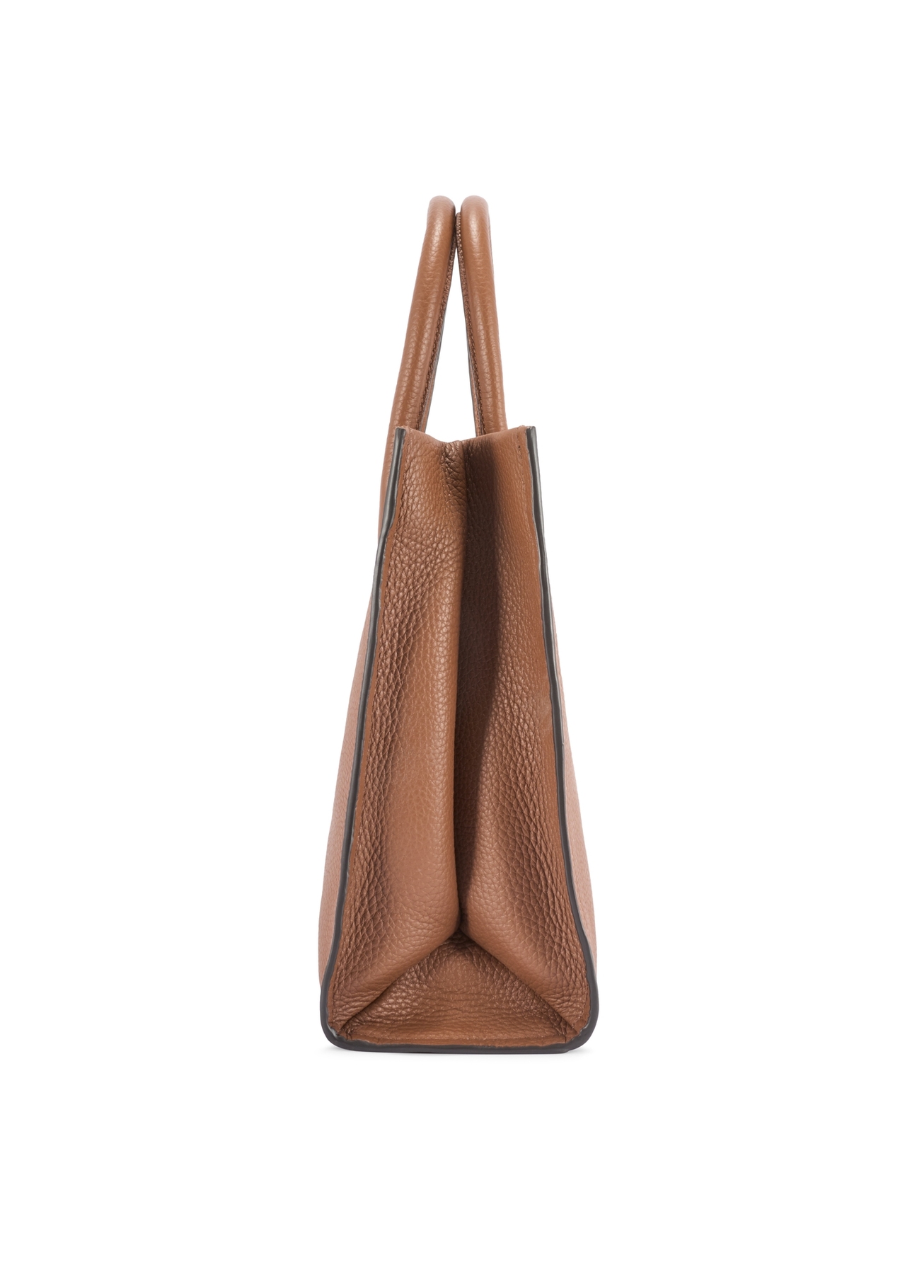 Women's leather handbag in camel color TORES-1206-1D(W26), side view of the product on a white background.