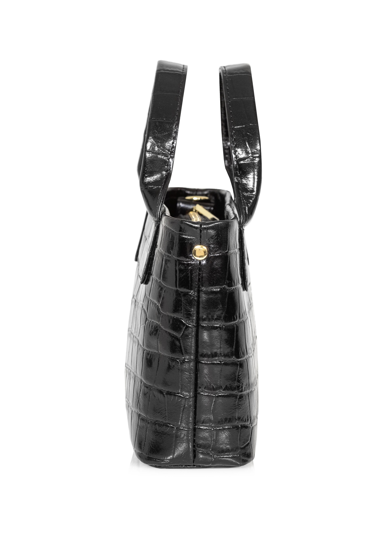 Small leather women's croco trunk TORES-1012-99(W24)-03