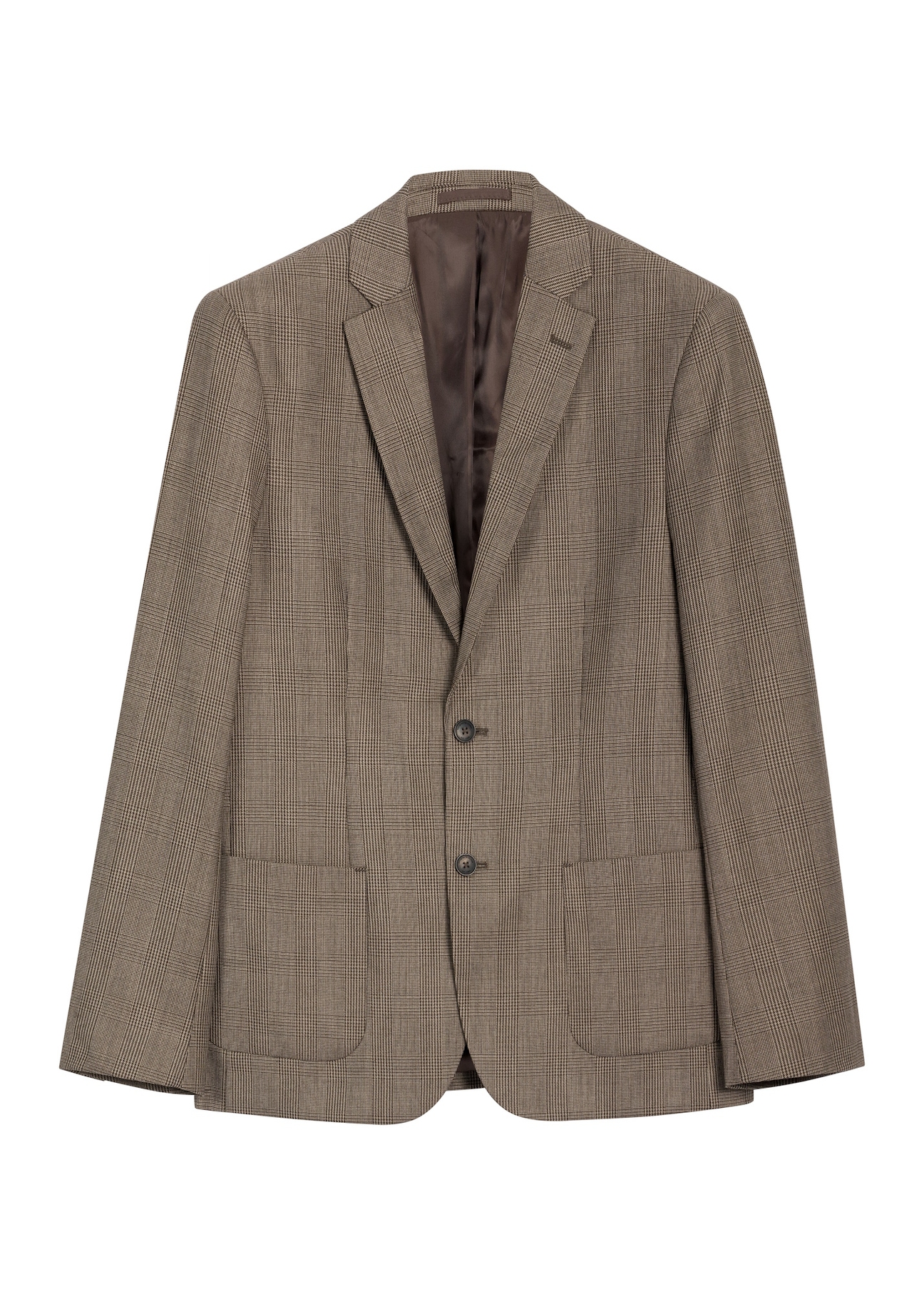 Men's brown wool jacket MARMT-0027-1D(Z26), front product view on white background.
