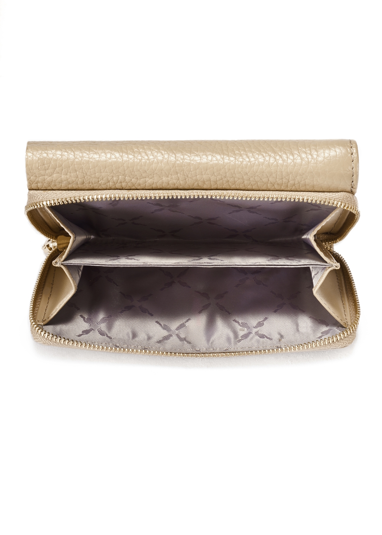 Beige leather medium women's wallet PORES-0801F-80(W25)