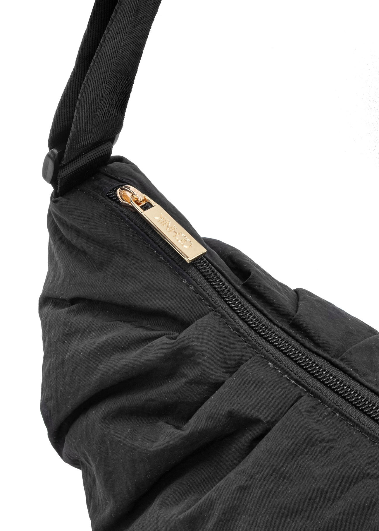 Nylon women's handbag TOREN-0339-99(W26), close-up of the product detail on a white background.