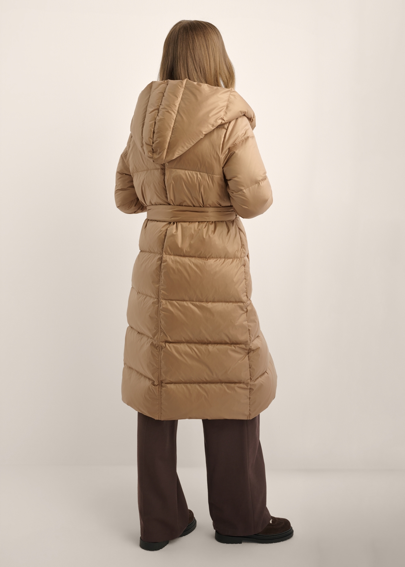 Long camel women's jacket KURDT-0662-1D(Z26)
